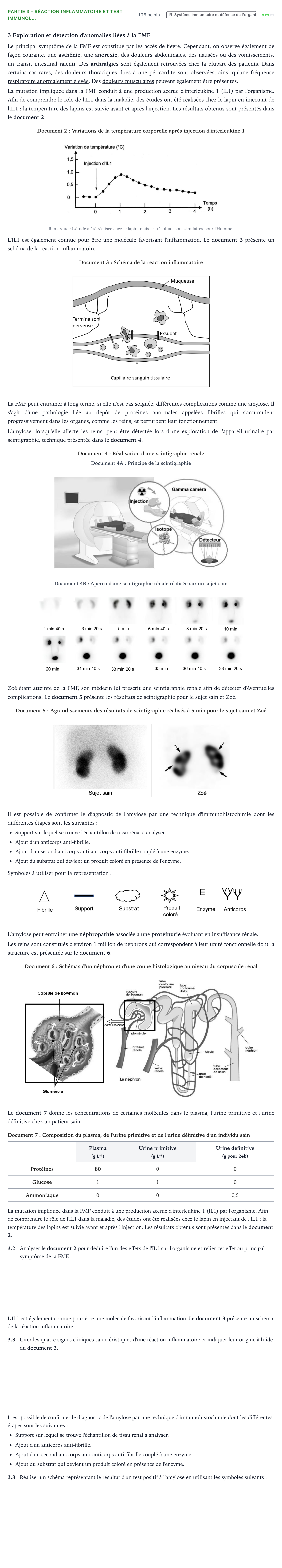 Énoncé: Partie 3 - Réaction inflammatoire et test immunol… · Bac ST2S Chimie, Biologie et Physiopathologie Humaines Métropole remplacement 2026