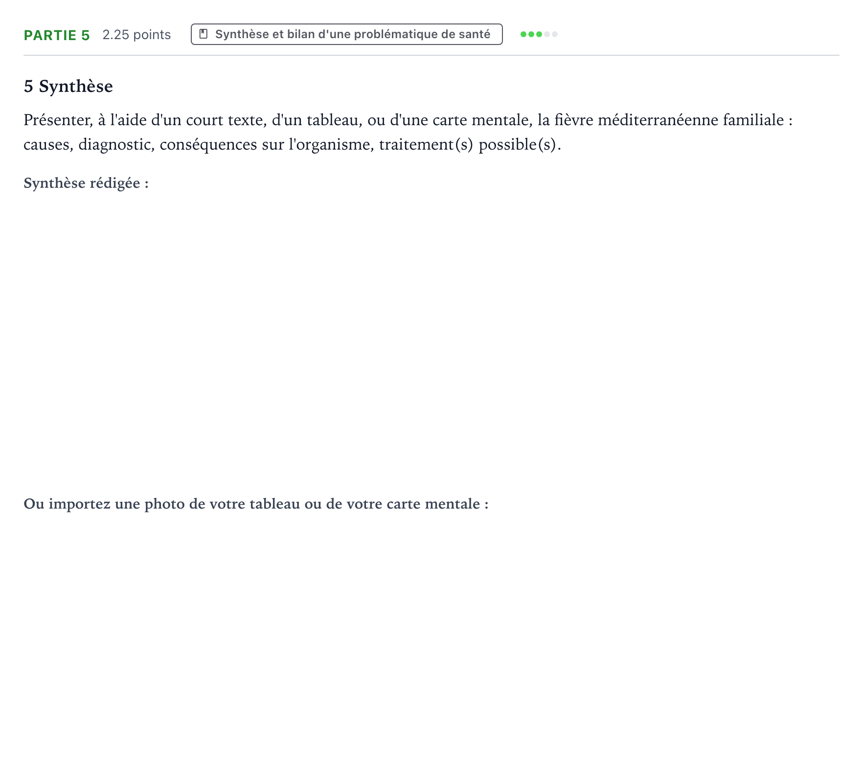 Énoncé: Partie 5 · Bac ST2S Chimie, Biologie et Physiopathologie Humaines Métropole remplacement 2026