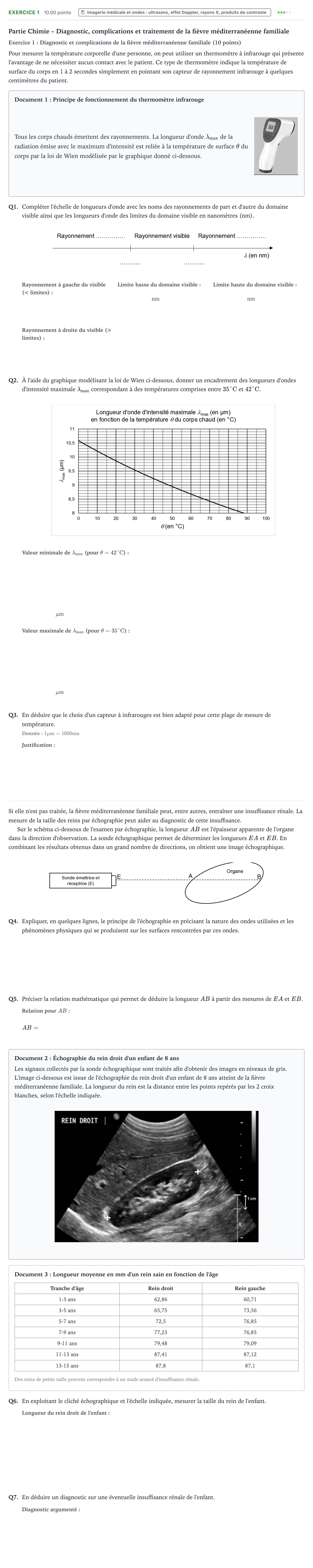 Énoncé: Exercice 1 · Bac ST2S Chimie, Biologie et Physiopathologie Humaines Métropole remplacement 2026