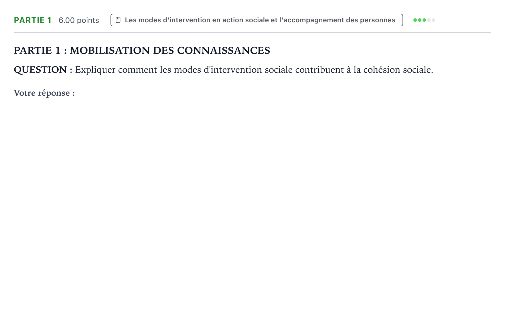 Énoncé: Partie 1 · Bac ST2S Sciences et Techniques Sanitaires et Sociales Métropole remplacement 2023