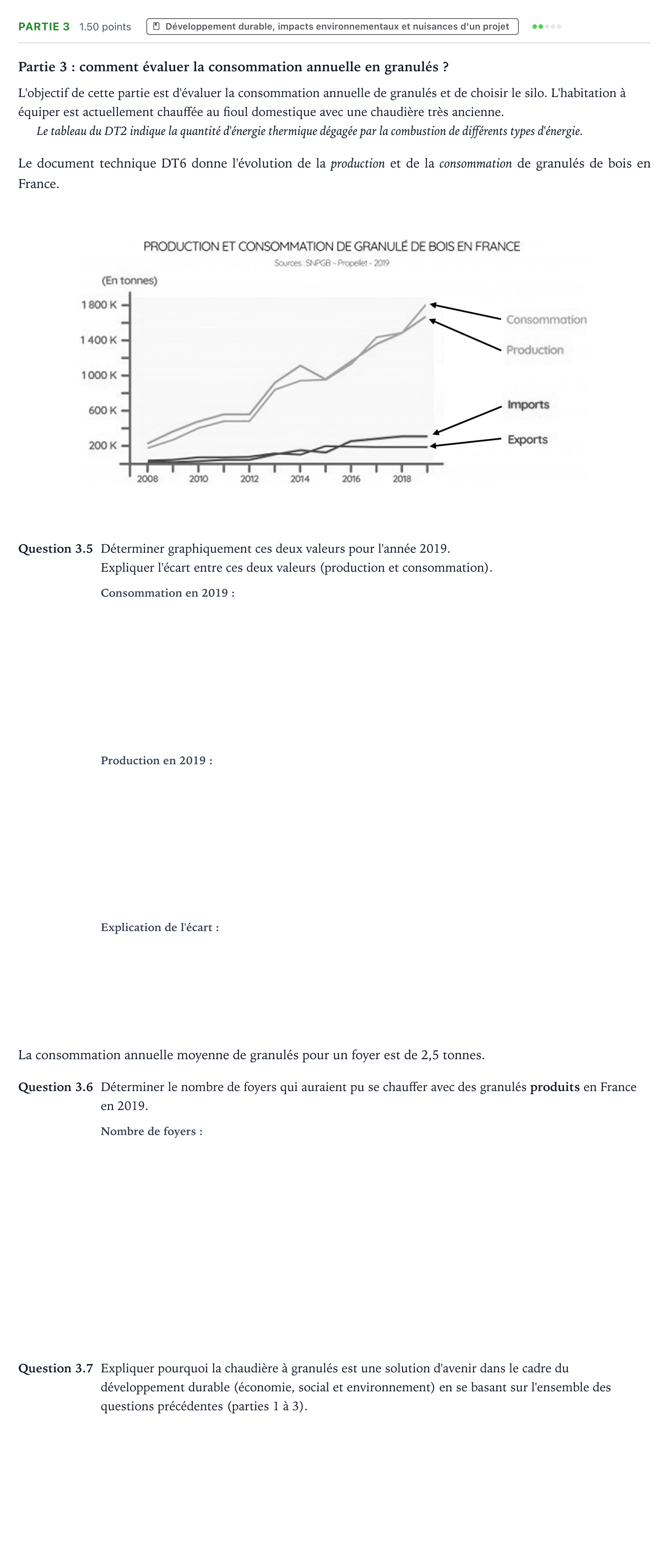Énoncé: Partie 3 - Développement durable · Bac STI2D Ingénierie, Innovation et Développement Durable Métropole remplacement - AC 2021