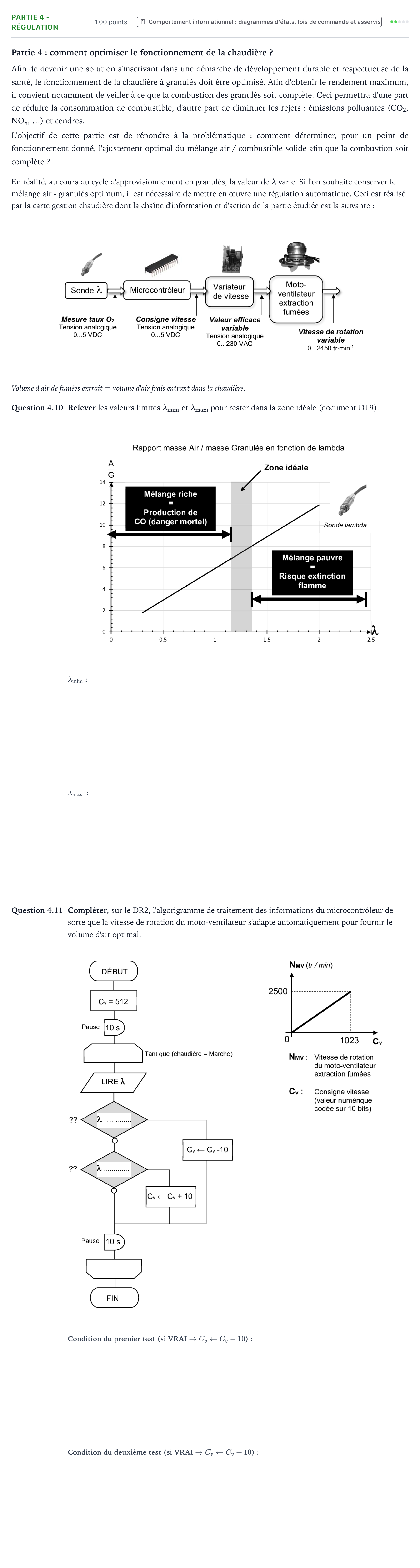 Énoncé: Partie 4 - Régulation · Bac STI2D Ingénierie, Innovation et Développement Durable Métropole remplacement - AC 2021