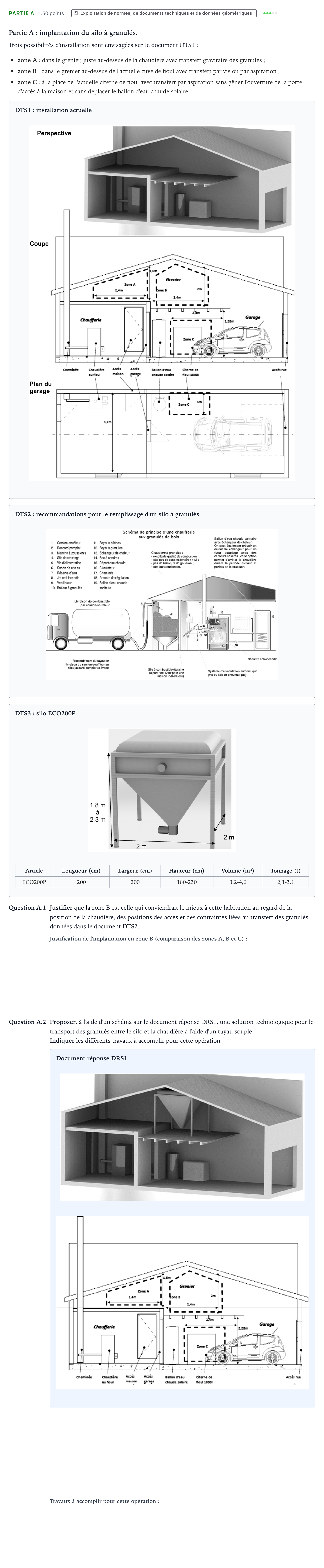 Énoncé: Partie A · Bac STI2D Ingénierie, Innovation et Développement Durable Métropole remplacement - AC 2021