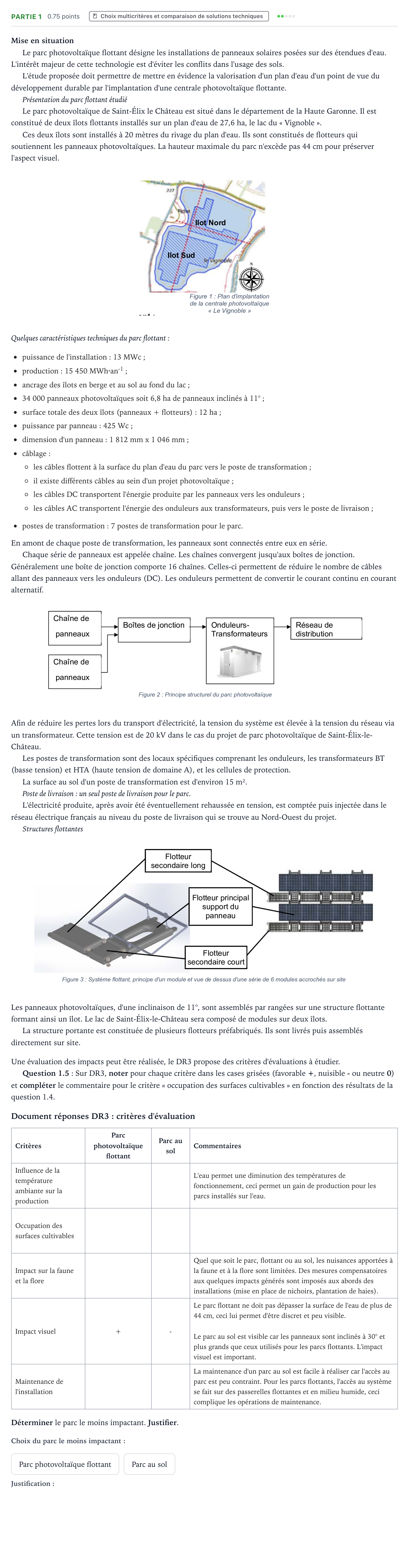 Énoncé: Partie 1 - Choix multicritères · Bac STI2D Ingénierie, Innovation et Développement Durable Métropole remplacement - AC 2024