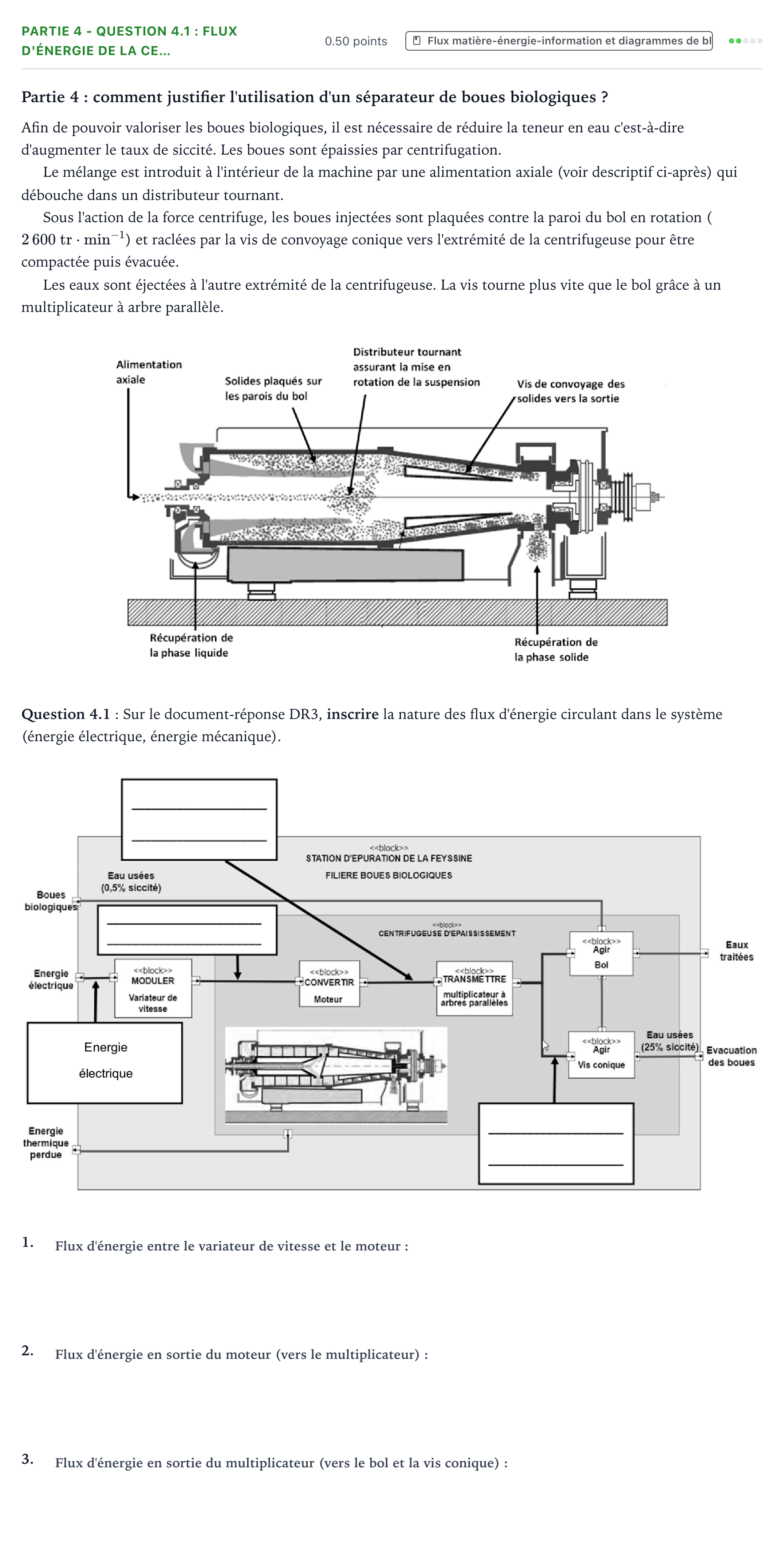 Énoncé: Partie 4 - Question 4.1 : Flux d'énergie de la ce… · Bac STI2D Ingénierie, Innovation et Développement Durable Métropole remplacement - AC 2025