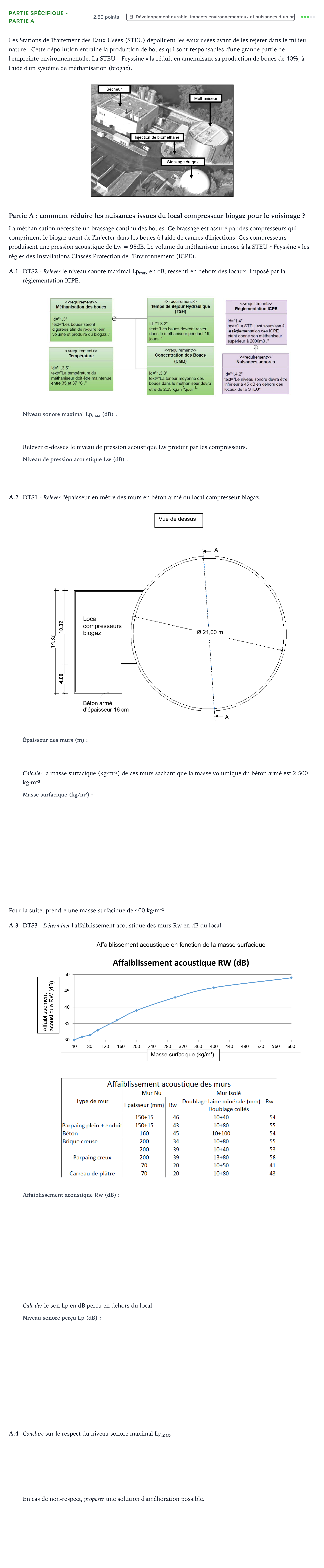 Énoncé: Partie spécifique - Partie A · Bac STI2D Ingénierie, Innovation et Développement Durable Métropole remplacement - AC 2025