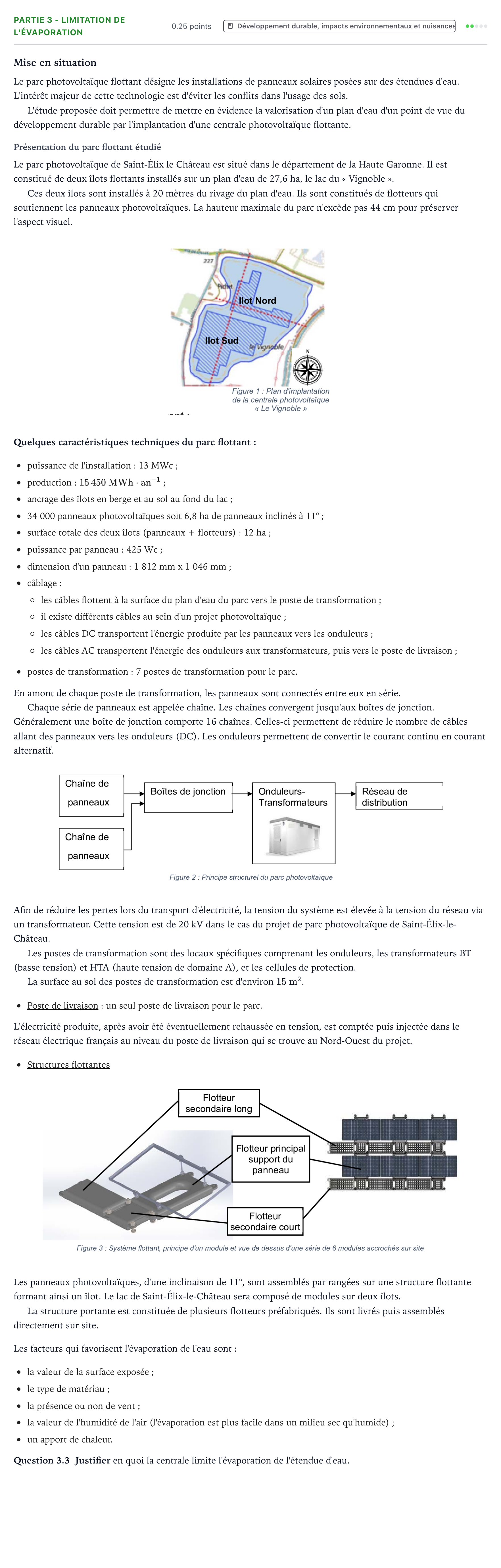 Énoncé: Partie 3 - Limitation de l'évaporation · Bac STI2D Ingénierie, Innovation et Développement Durable Métropole remplacement - EE 2024