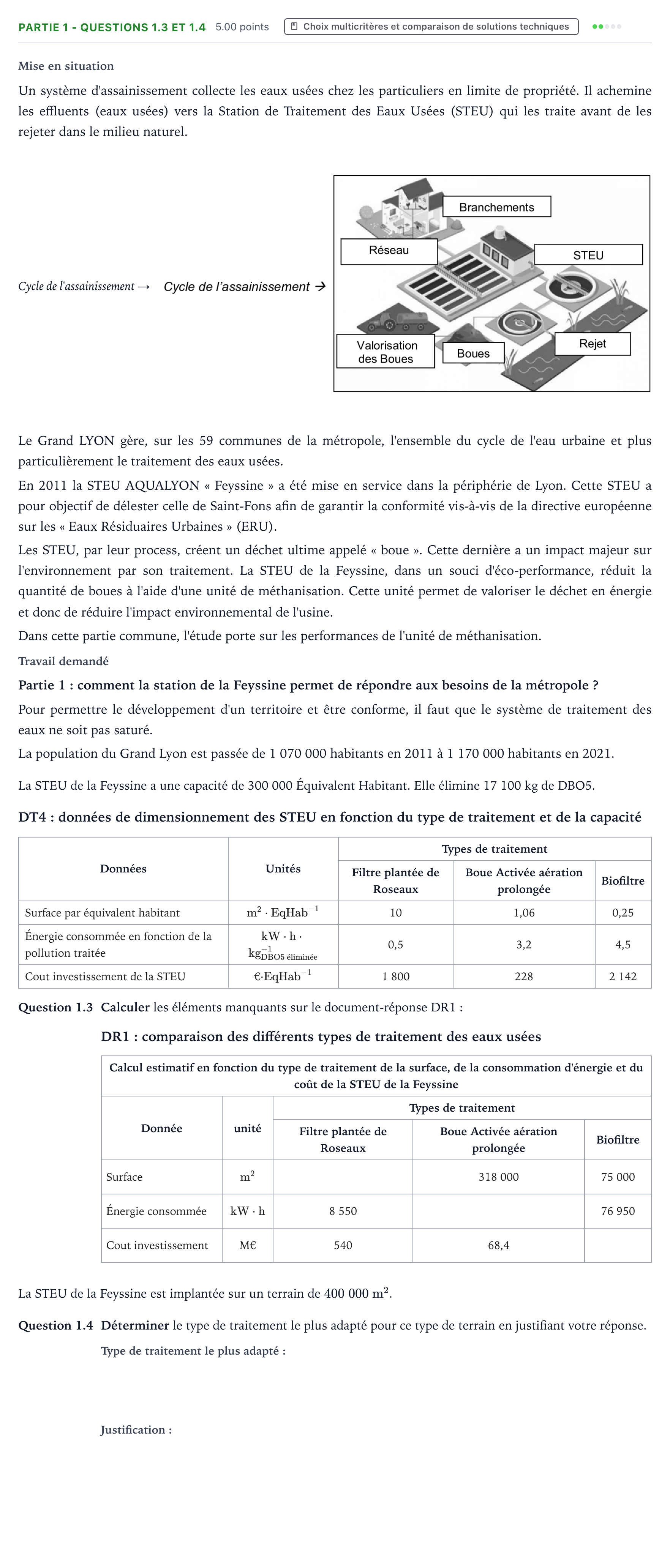 Énoncé: Partie 1 - Questions 1.3 et 1.4 · Bac STI2D Ingénierie, Innovation et Développement Durable Métropole remplacement - EE 2025
