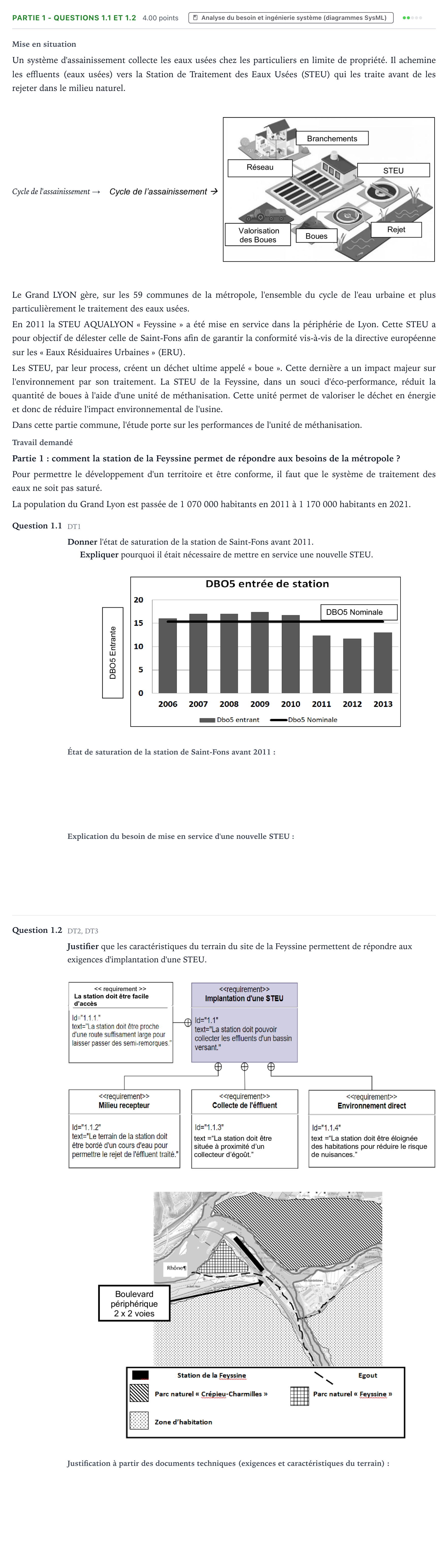 Énoncé: Partie 1 - Questions 1.1 et 1.2 · Bac STI2D Ingénierie, Innovation et Développement Durable Métropole remplacement - EE 2025