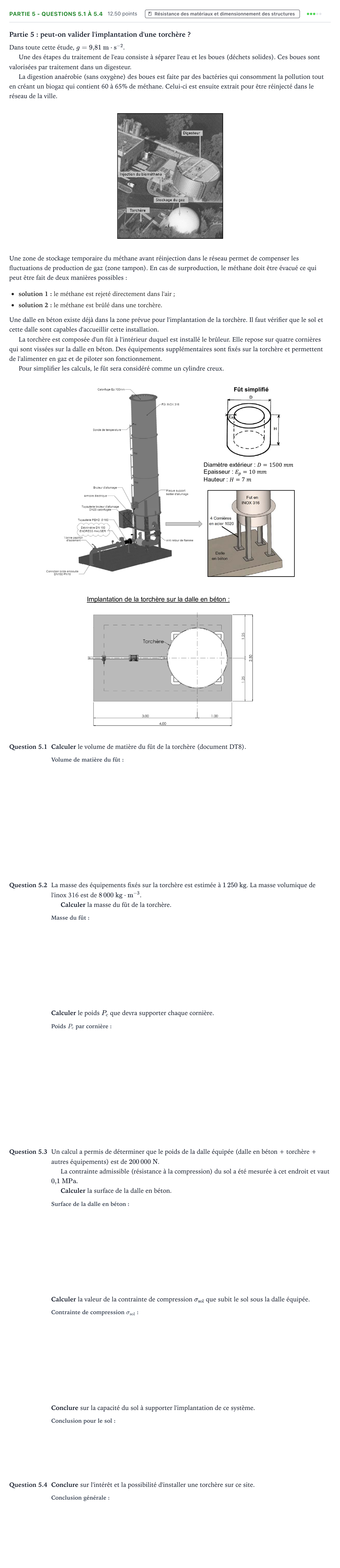 Énoncé: Partie 5 - Questions 5.1 à 5.4 · Bac STI2D Ingénierie, Innovation et Développement Durable Métropole remplacement - EE 2025