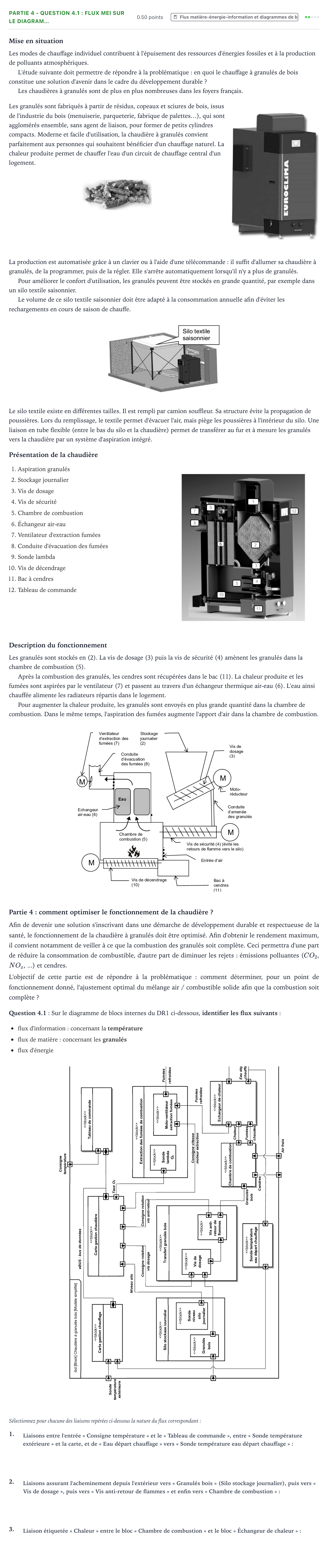 Énoncé: Partie 4 - Question 4.1 : Flux MEI sur le diagram… · Bac STI2D Ingénierie, Innovation et Développement Durable Métropole remplacement - ITEC 2021