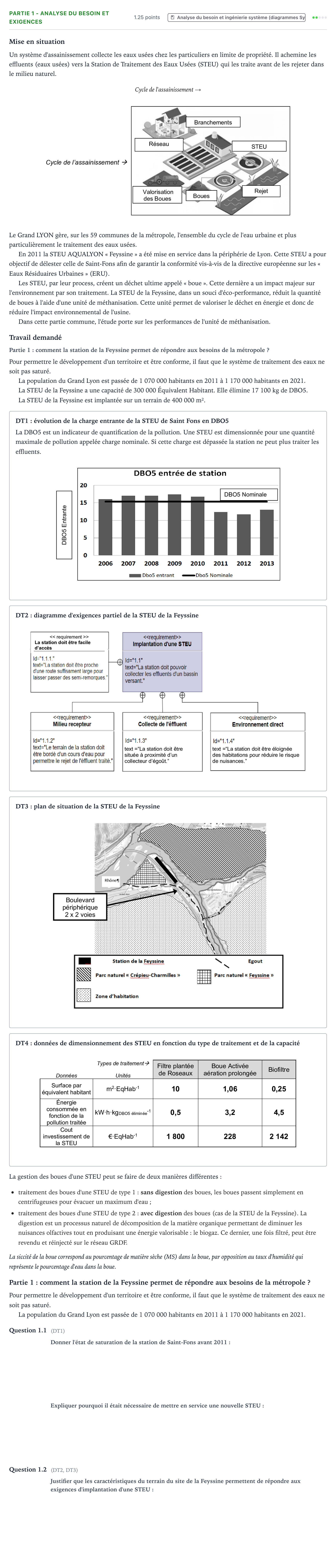 Énoncé: Partie 1 - Analyse du besoin et exigences · Bac STI2D Ingénierie, Innovation et Développement Durable Métropole remplacement - ITEC 2025