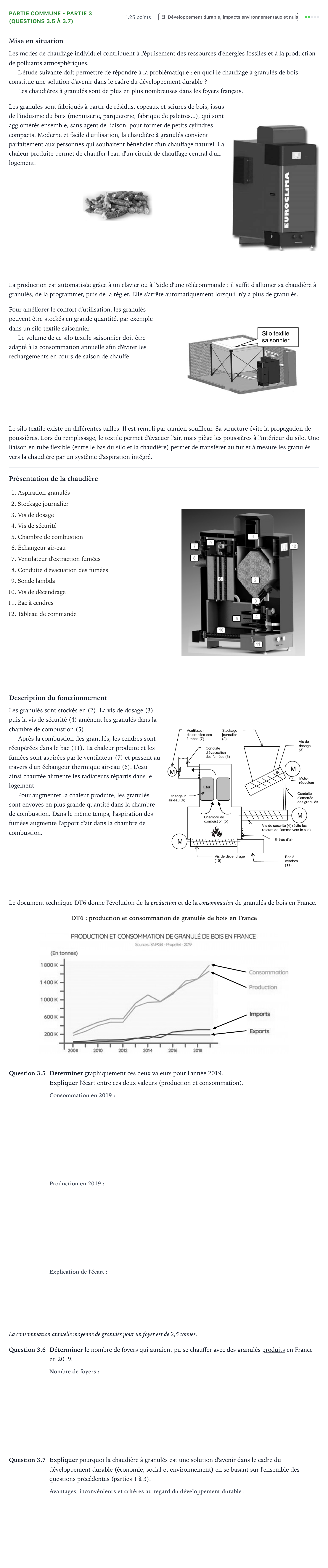 Énoncé: Partie commune - Partie 3 (Questions 3.5 à 3.7) · Bac STI2D Ingénierie, Innovation et Développement Durable Métropole remplacement - SIN 2021