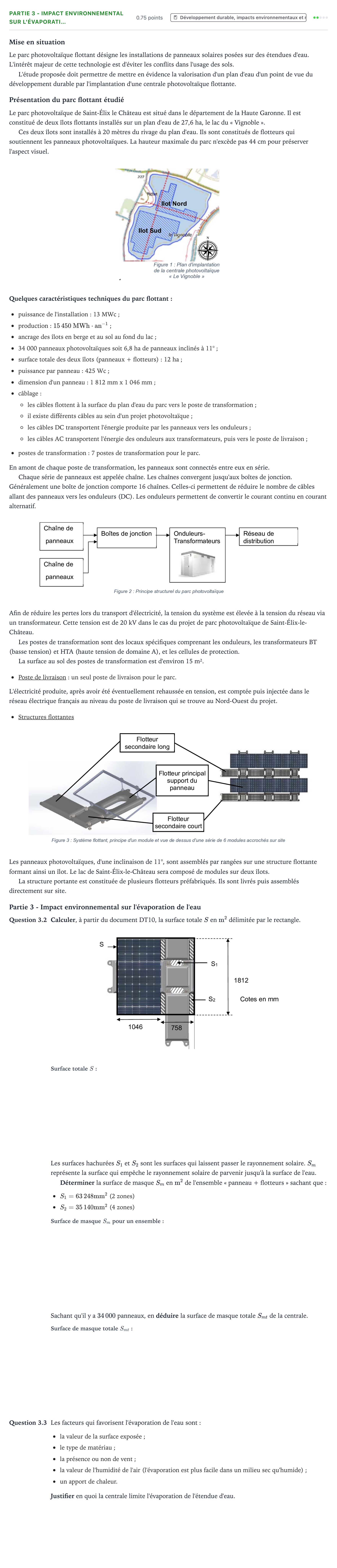 Énoncé: Partie 3 - Impact environnemental sur l'évaporati… · Bac STI2D Ingénierie, Innovation et Développement Durable Métropole remplacement - SIN 2024