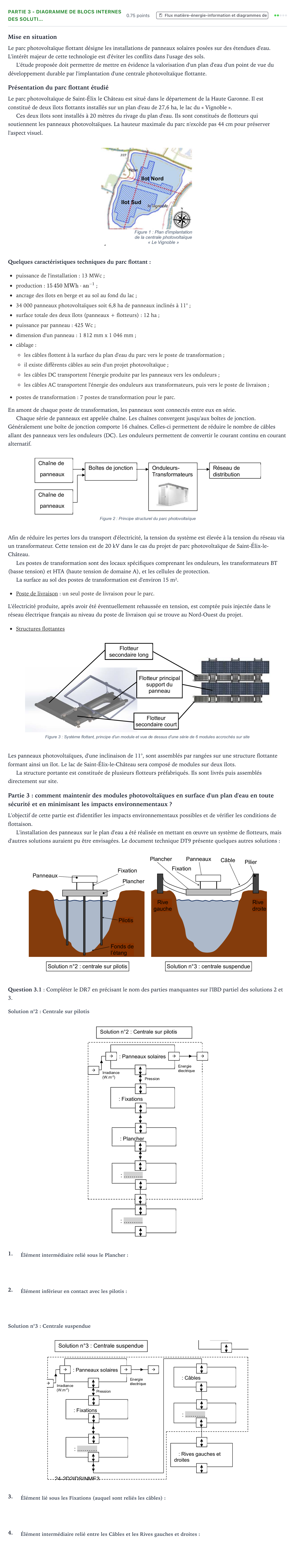 Énoncé: Partie 3 - Diagramme de blocs internes des soluti… · Bac STI2D Ingénierie, Innovation et Développement Durable Métropole remplacement - SIN 2024