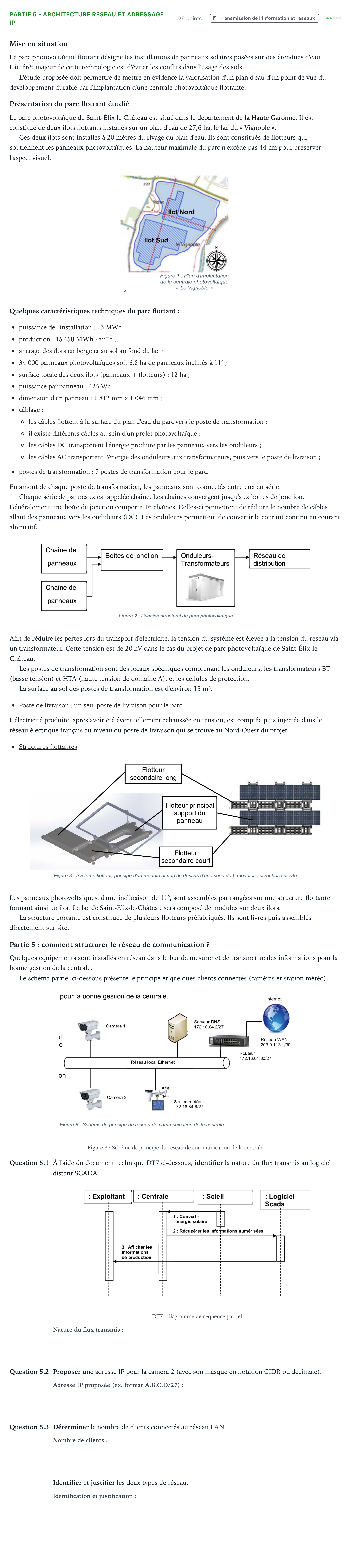 Énoncé: Partie 5 - Architecture réseau et adressage IP · Bac STI2D Ingénierie, Innovation et Développement Durable Métropole remplacement - SIN 2024