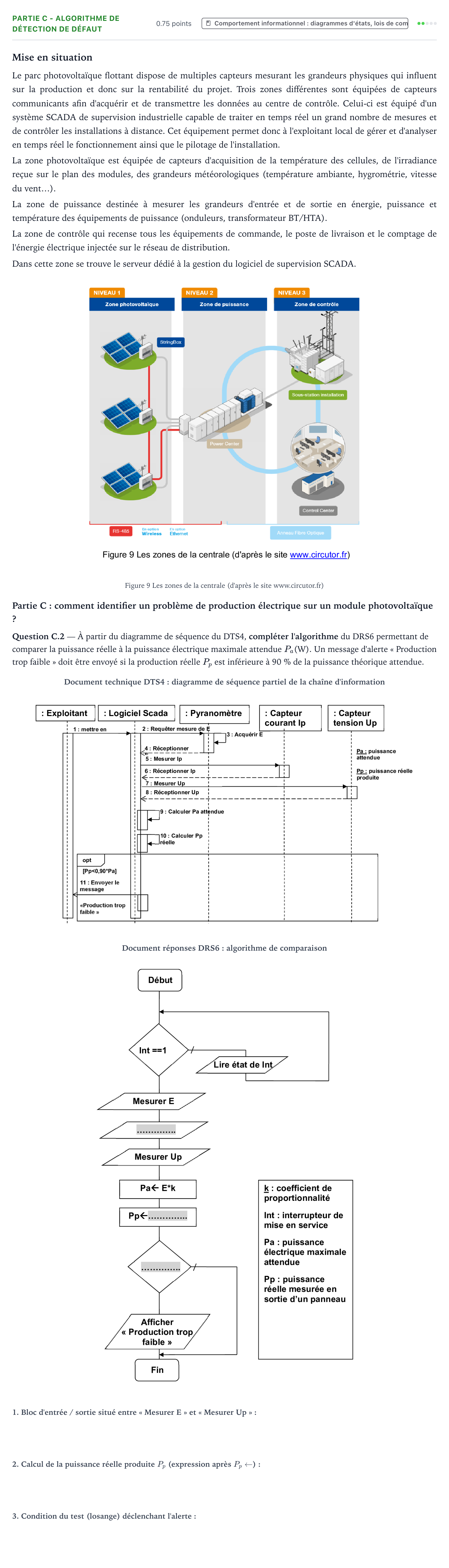Énoncé: Partie C - Algorithme de détection de défaut · Bac STI2D Ingénierie, Innovation et Développement Durable Métropole remplacement - SIN 2024