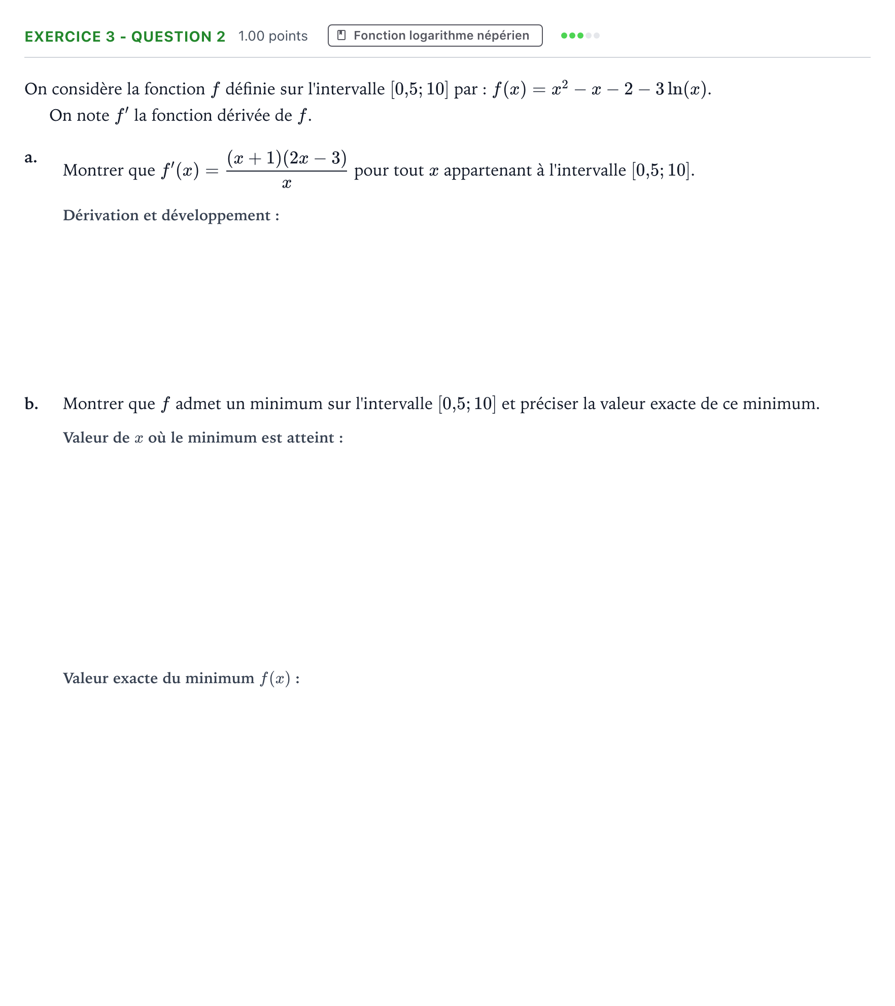 Énoncé: Exercice 3 - Question 2 · Bac STI2D Physique-Chimie et Mathématiques Métropole Candidat libre 2021