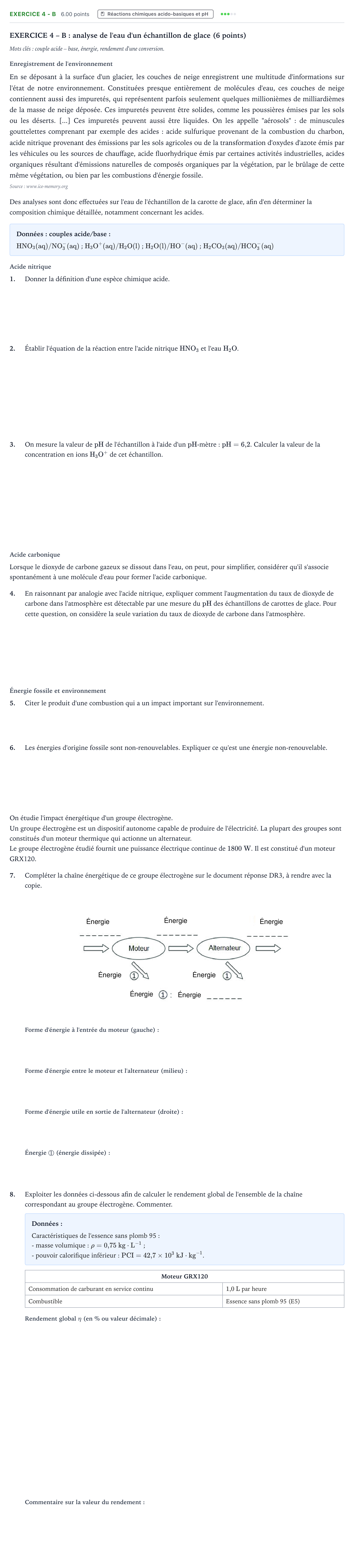 Énoncé: Exercice 4 - B · Bac STI2D Physique-Chimie et Mathématiques Métropole Candidat libre remplacement 2021
