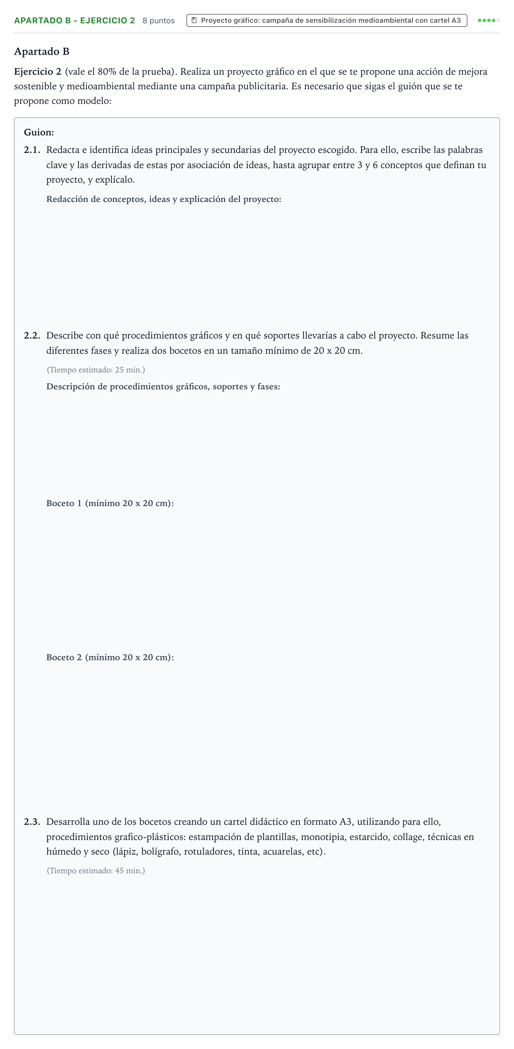 Enunciado: Apartado B - Ejercicio 2 · Técnicas de Expresión Gráfico-Plástica PAU País Vasco Ordinaria 2025