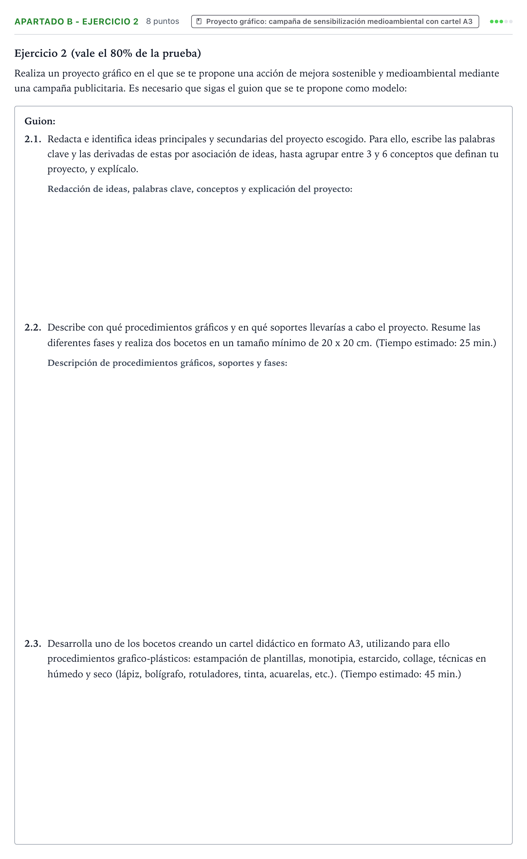 Enunciado: Apartado B - Ejercicio 2 · Técnicas de Expresión Gráfico-Plástica PAU País Vasco Extraordinaria 2025