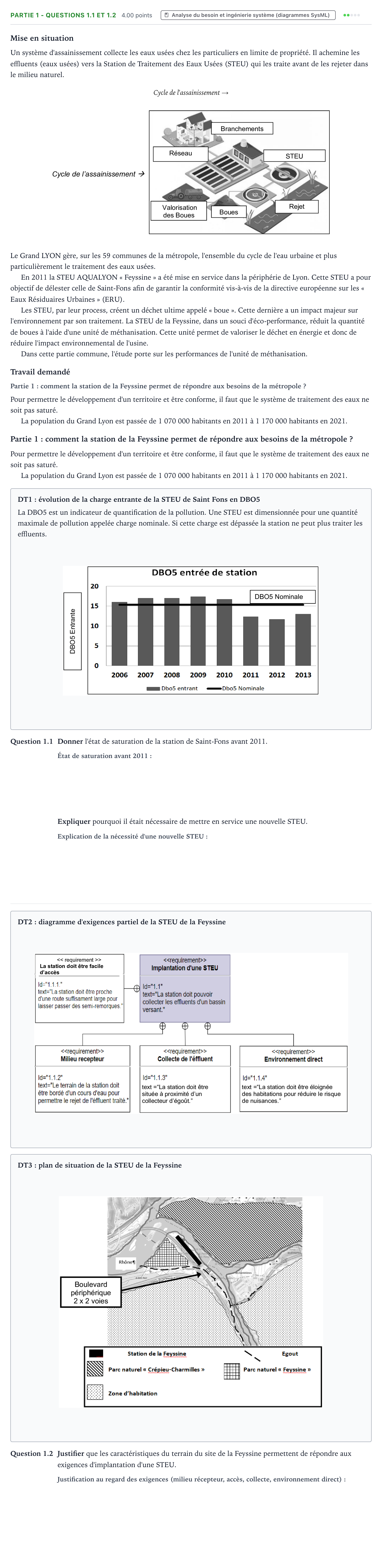 Énoncé: Partie 1 - Questions 1.1 et 1.2 · Bac STI2D Ingénierie, Innovation et Développement Durable Métropole remplacement - SIN 2025