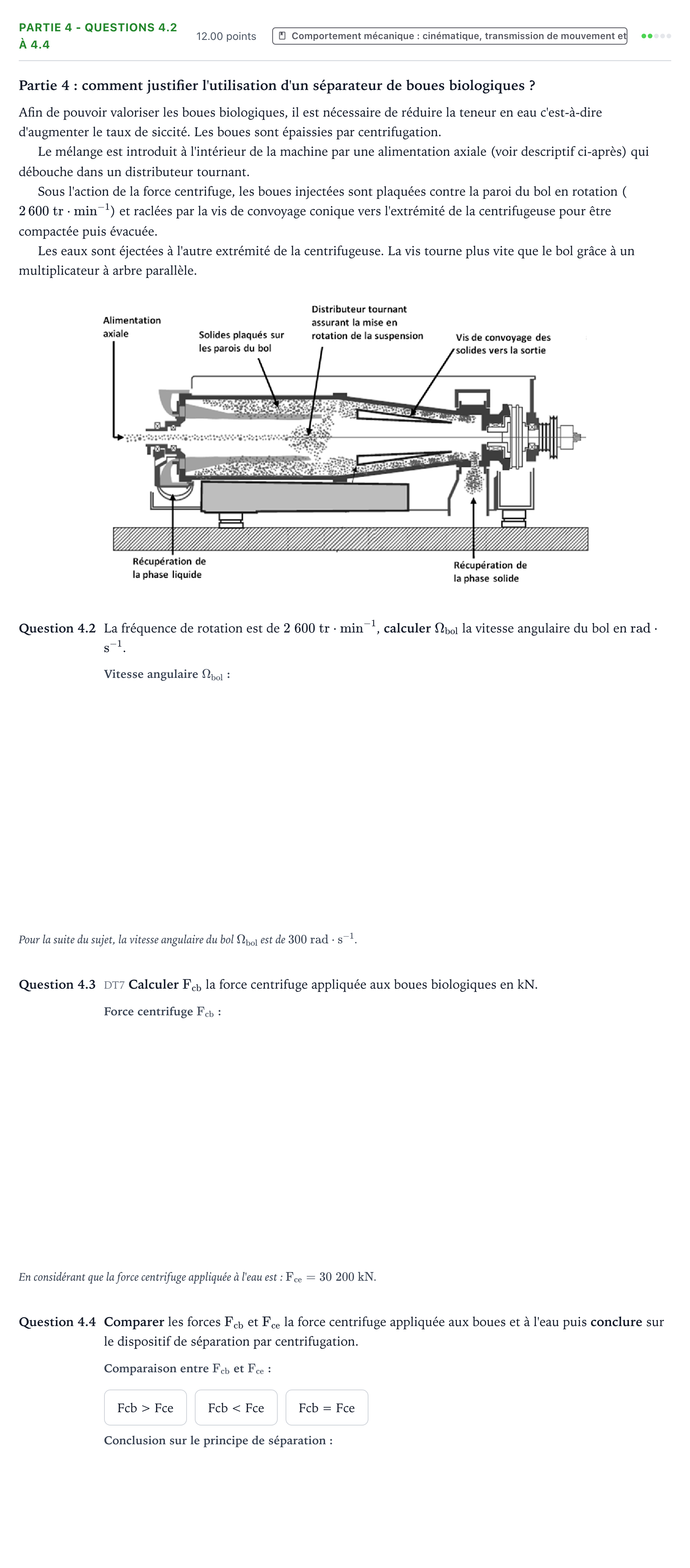 Énoncé: Partie 4 - Questions 4.2 à 4.4 · Bac STI2D Ingénierie, Innovation et Développement Durable Métropole remplacement - SIN 2025