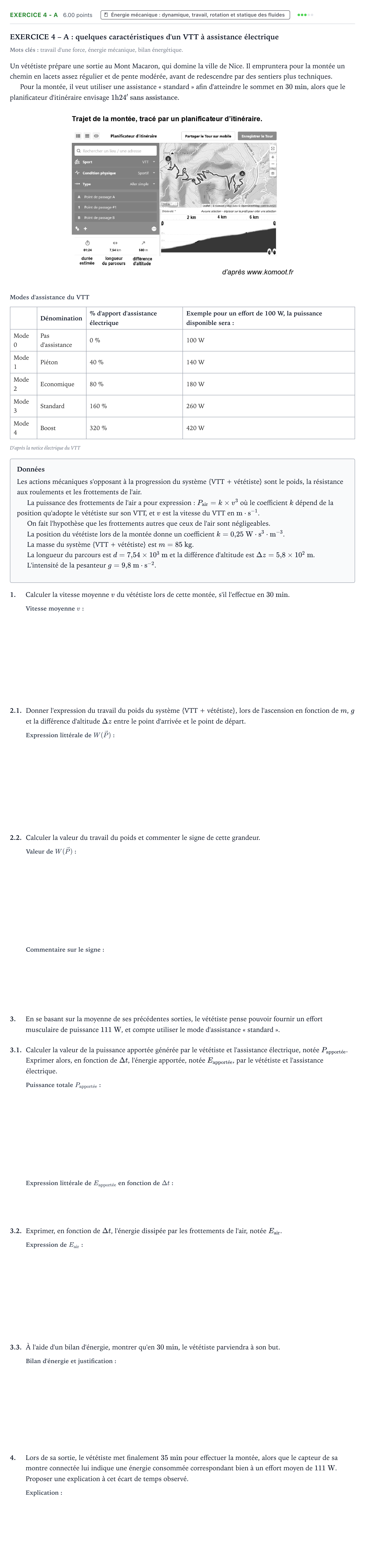 Énoncé: Exercice 4 - A · Bac STI2D Physique-Chimie et Mathématiques Métropole remplacement 2022