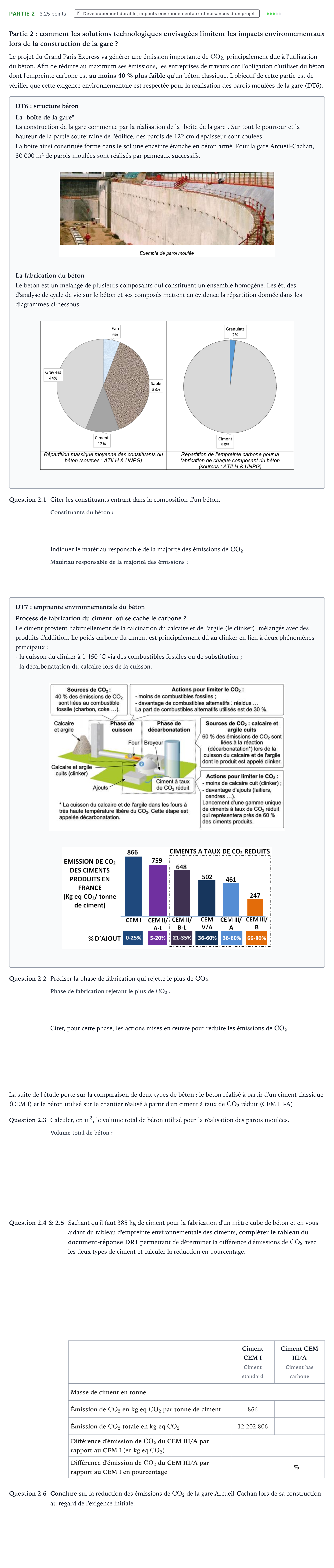 Énoncé: Partie 2 · Bac STI2D Ingénierie, Innovation et Développement Durable Métropole remplacement - SIN 2026