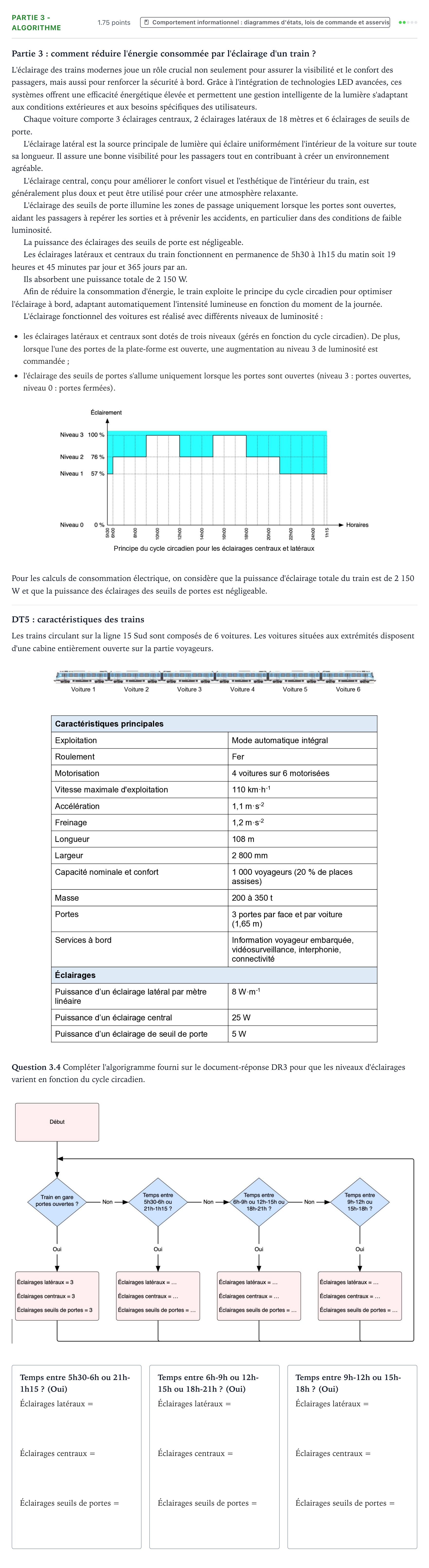 Énoncé: Partie 3 - Algorithme · Bac STI2D Ingénierie, Innovation et Développement Durable Métropole remplacement - SIN 2026