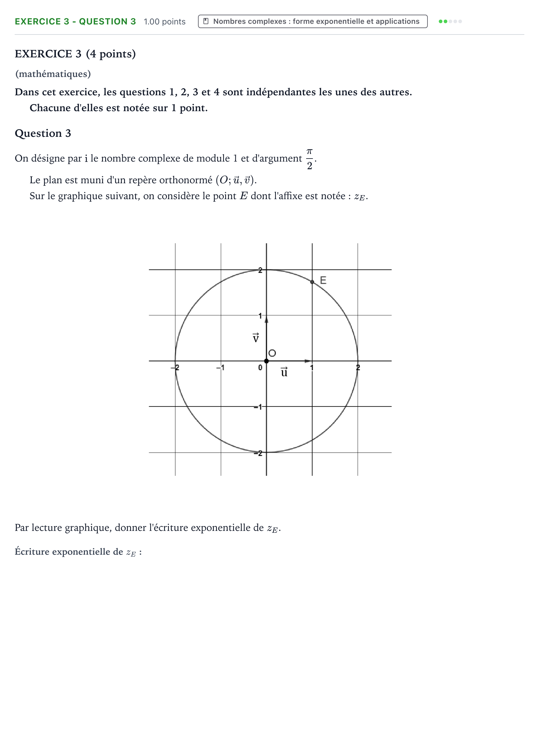 Énoncé: Exercice 3 - Question 3 · Bac STI2D Physique-Chimie et Mathématiques Métropole remplacement 2023