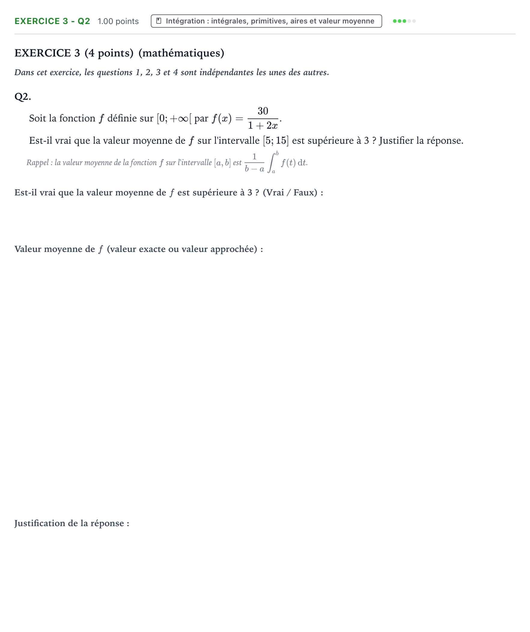 Énoncé: Exercice 3 - Q2 · Bac STI2D Physique-Chimie et Mathématiques Métropole remplacement 2025