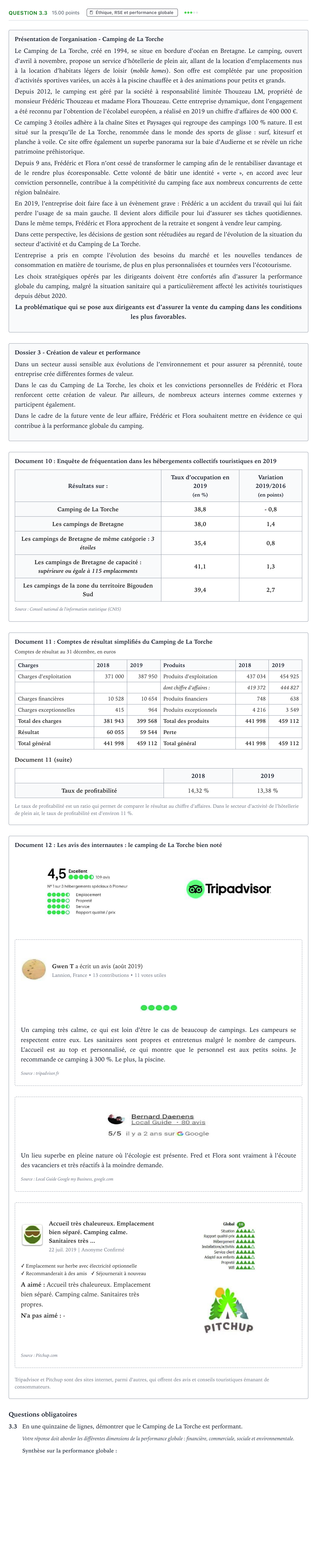 Énoncé: Question 3.3 · Bac STMG Management des Sciences de Gestion et du Numérique Métropole Candidat libre 2021