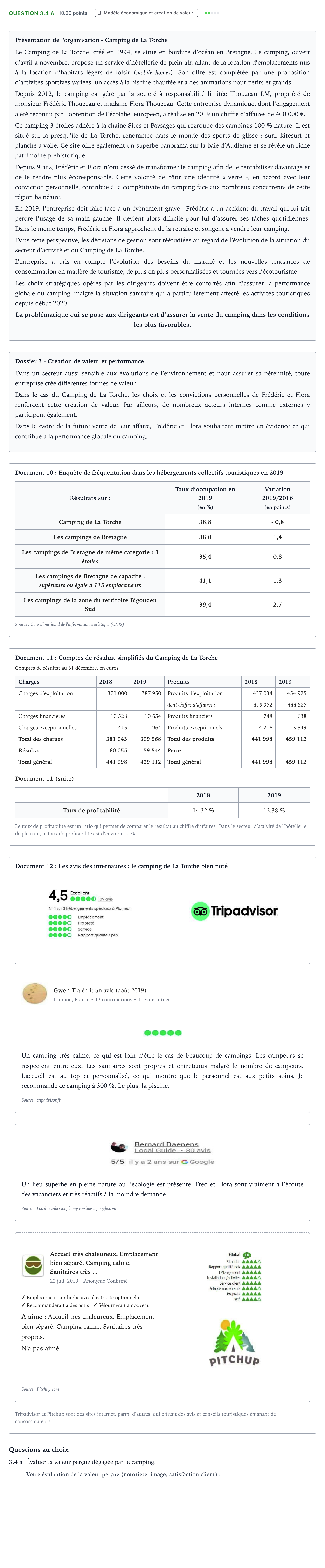 Énoncé: Question 3.4 a · Bac STMG Management des Sciences de Gestion et du Numérique Métropole Candidat libre 2021