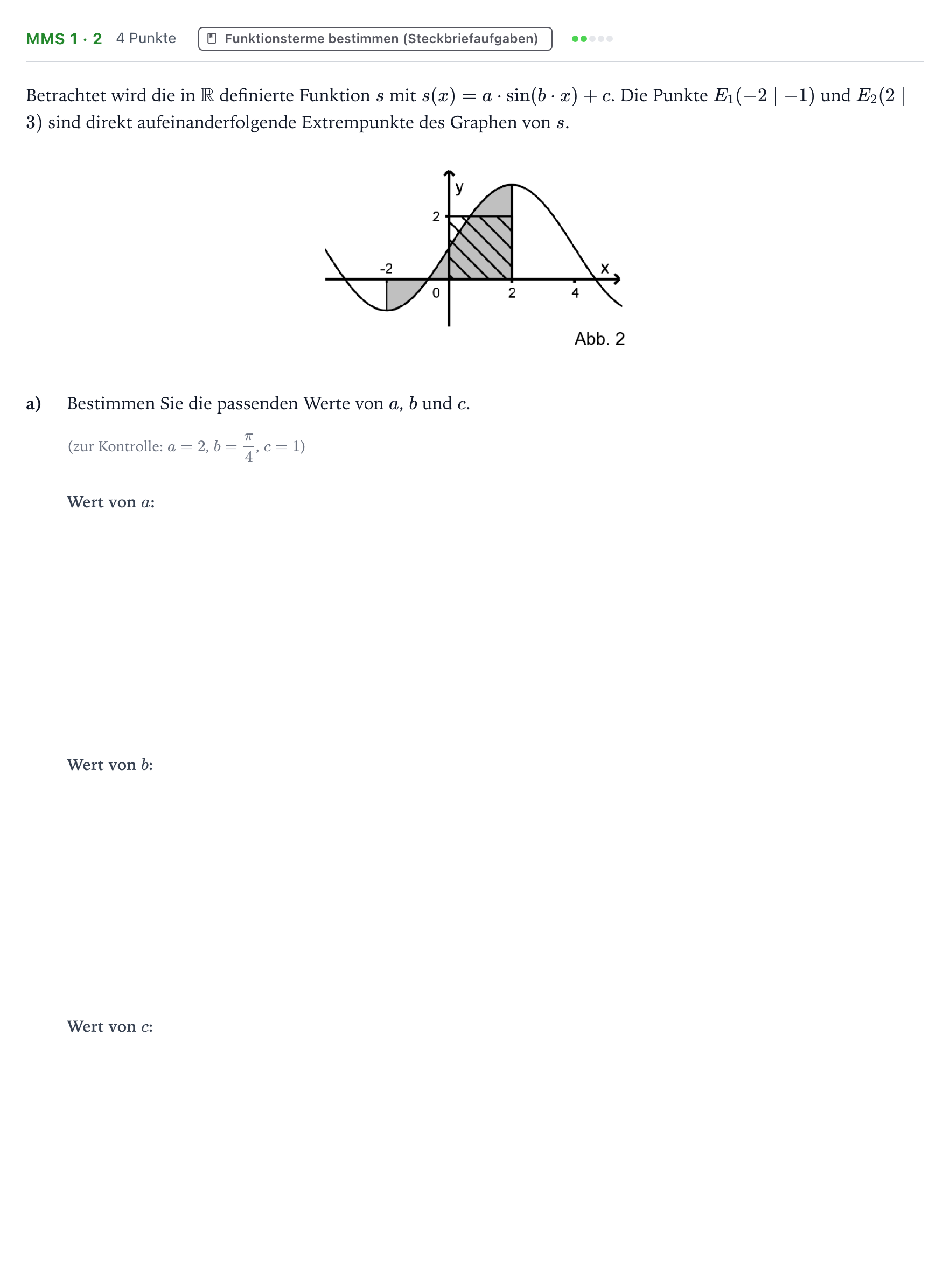Aufgabenstellung: Aufgabe MMS 1 · 2 - Funktionsterme bestimmen (Steckbriefa… · Abitur NRW Mathematik LK · Teil B · Analysis (CAS) 2022