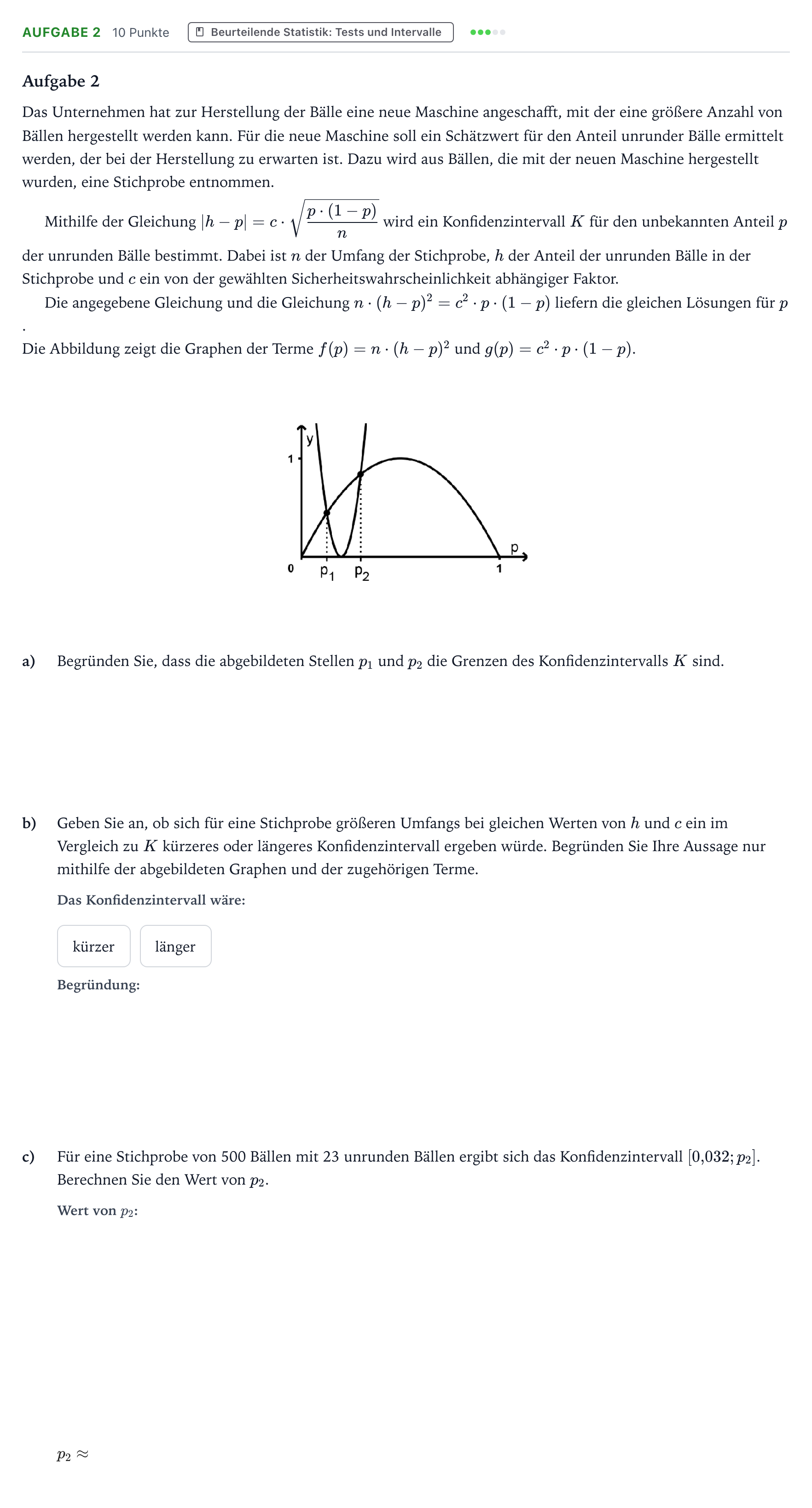 Aufgabenstellung: Aufgabe 2 · Abitur NRW Mathematik LK · Teil B · Stochastik (CAS) 2022