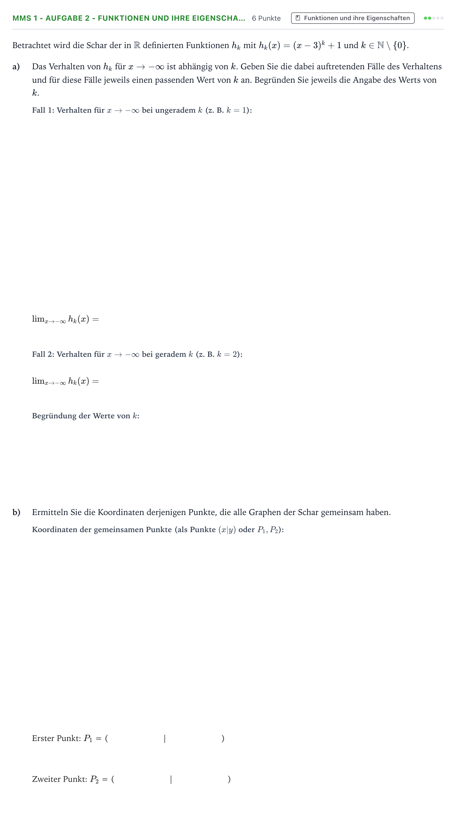 Aufgabenstellung: Aufgabe MMS 1 - Aufgabe 2 - Funktionen und ihre Eigenscha… · Abitur NRW Mathematik LK · Teil B · Analysis (CAS) 2023
