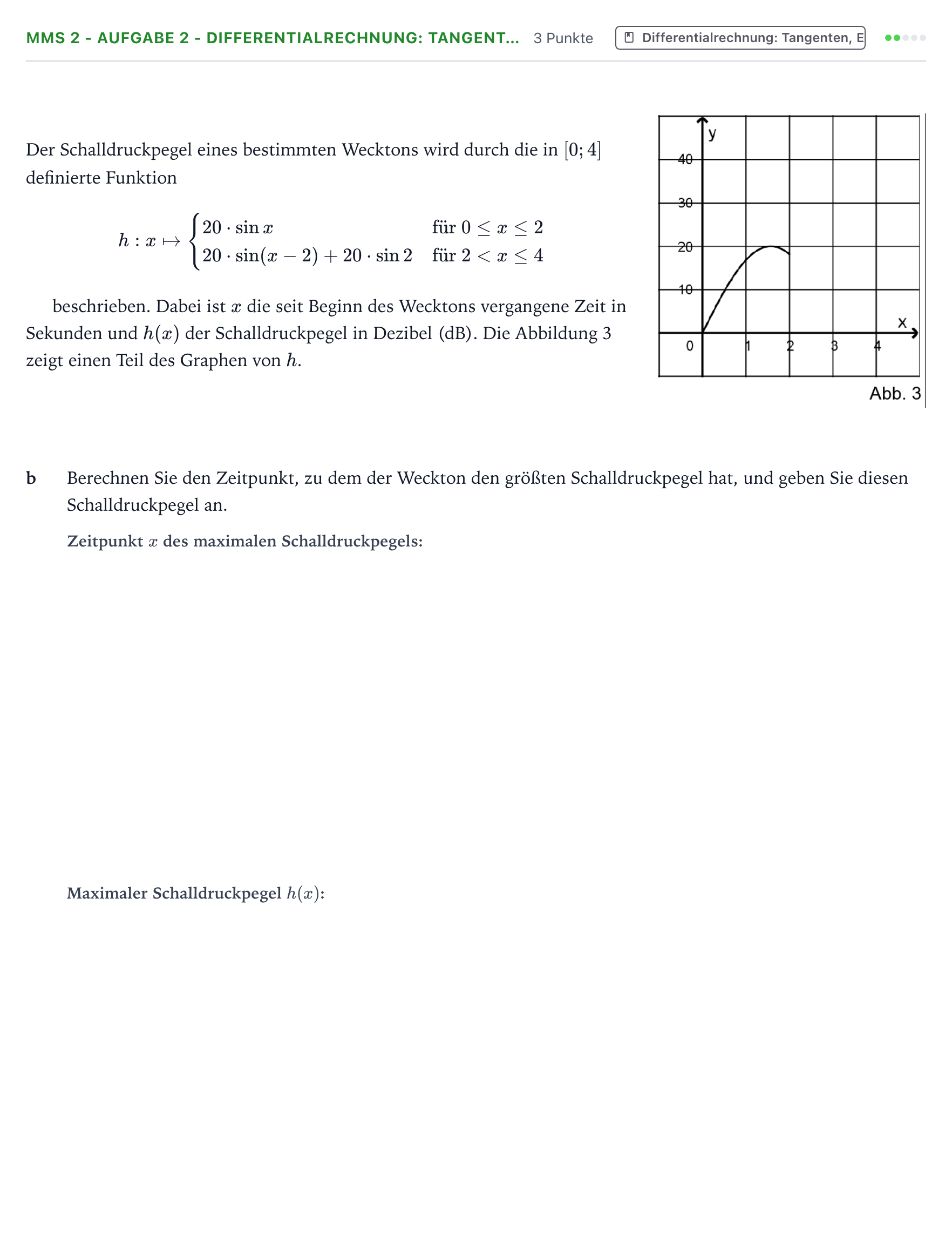 Aufgabenstellung: Aufgabe MMS 2 - Aufgabe 2 - Differentialrechnung: Tangent… · Abitur NRW Mathematik LK · Teil B · Analysis (CAS) 2023