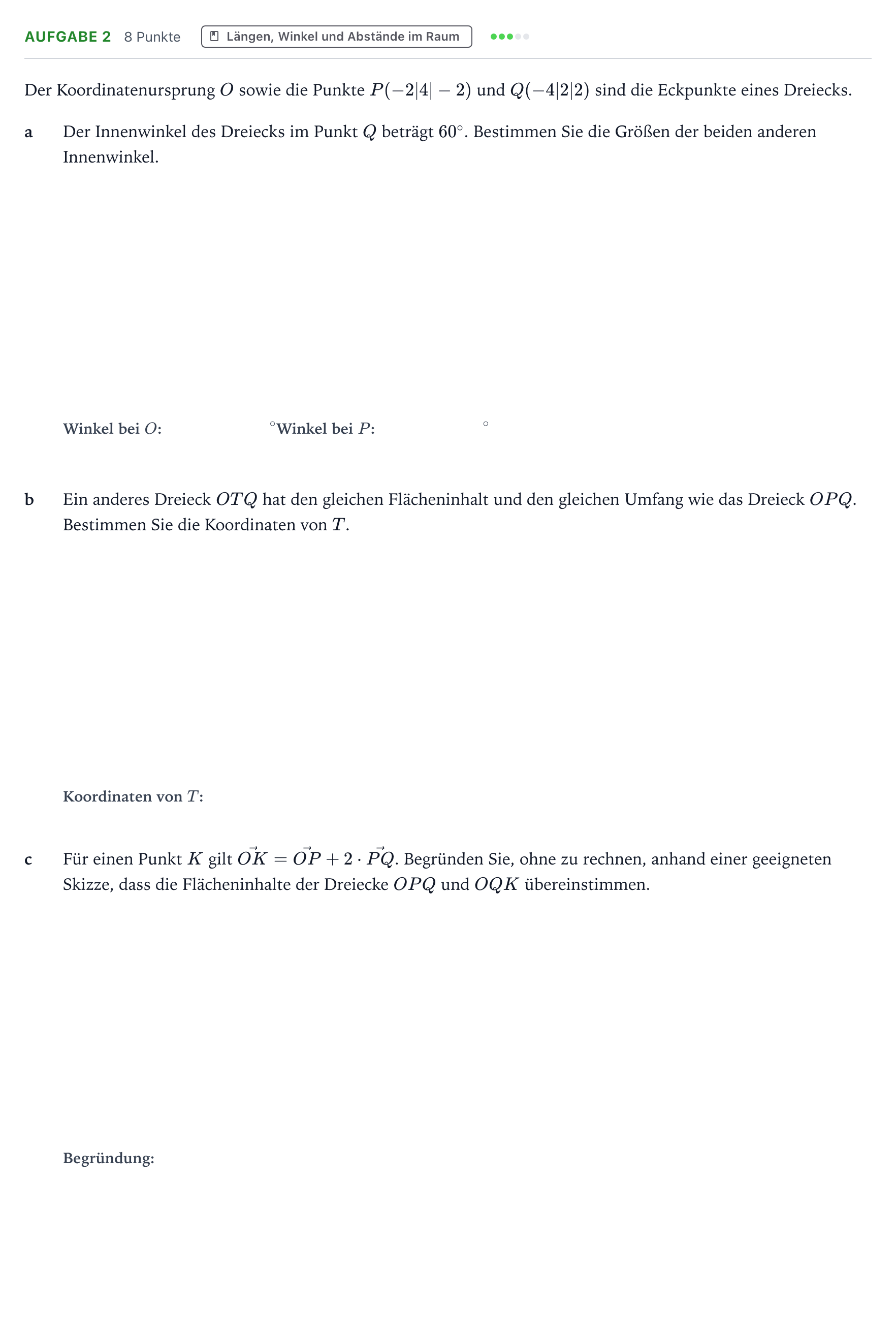 Aufgabenstellung: Aufgabe 2 · Abitur NRW Mathematik LK · Teil B · Lineare Algebra (WTR) 2023