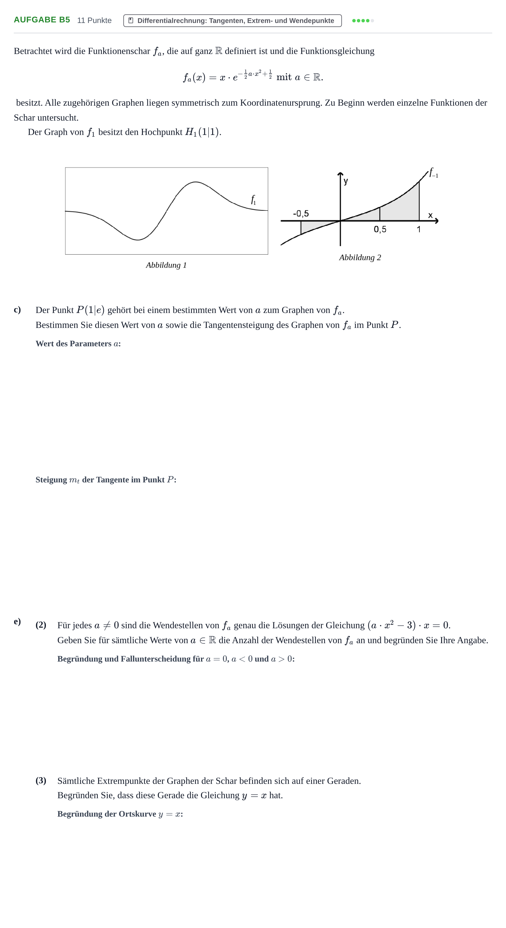 Aufgabenstellung: Aufgabe B5 - Differentialrechnung · Abitur NRW Mathematik LK · Haupttermin · CAS · Weiterbildungsk 2022