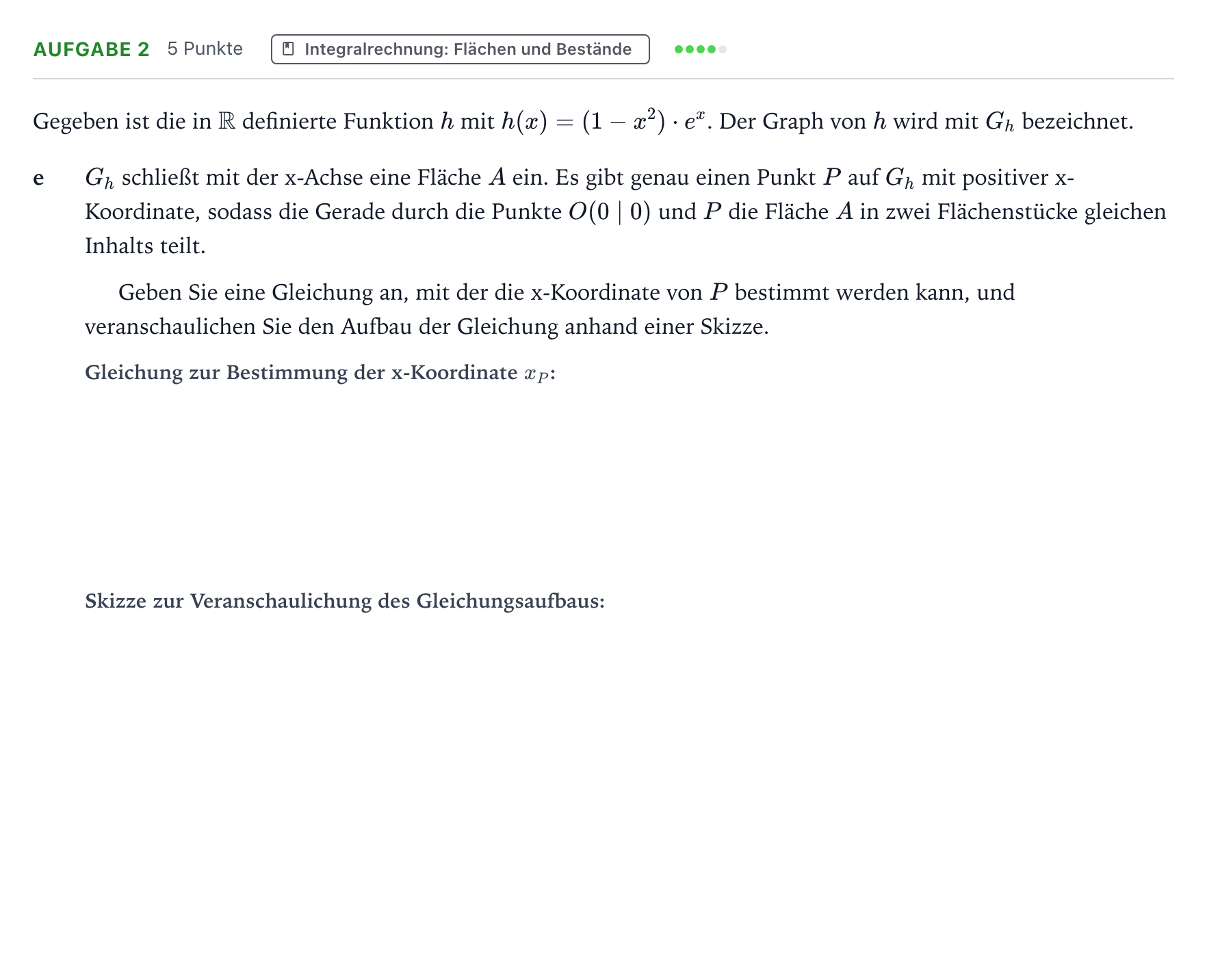 Aufgabenstellung: Aufgabe 2 - Integralrechnung · Abitur NRW Mathematik GK · Teil B · Analysis (CAS) 2024