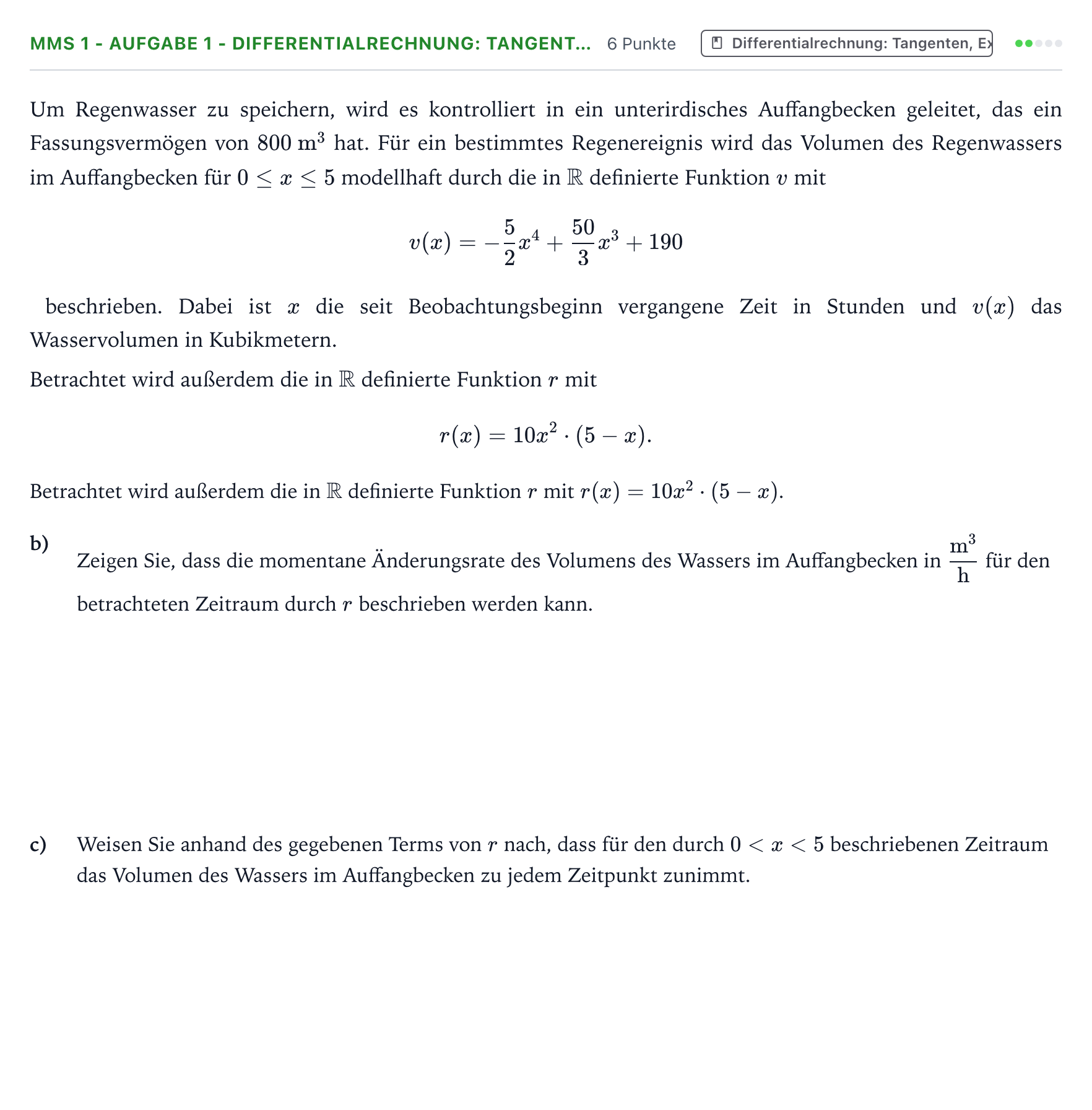 Aufgabenstellung: Aufgabe MMS 1 - Aufgabe 1 - Differentialrechnung: Tangent… · Abitur NRW Mathematik GK · Teil B · Analysis (CAS) 2025