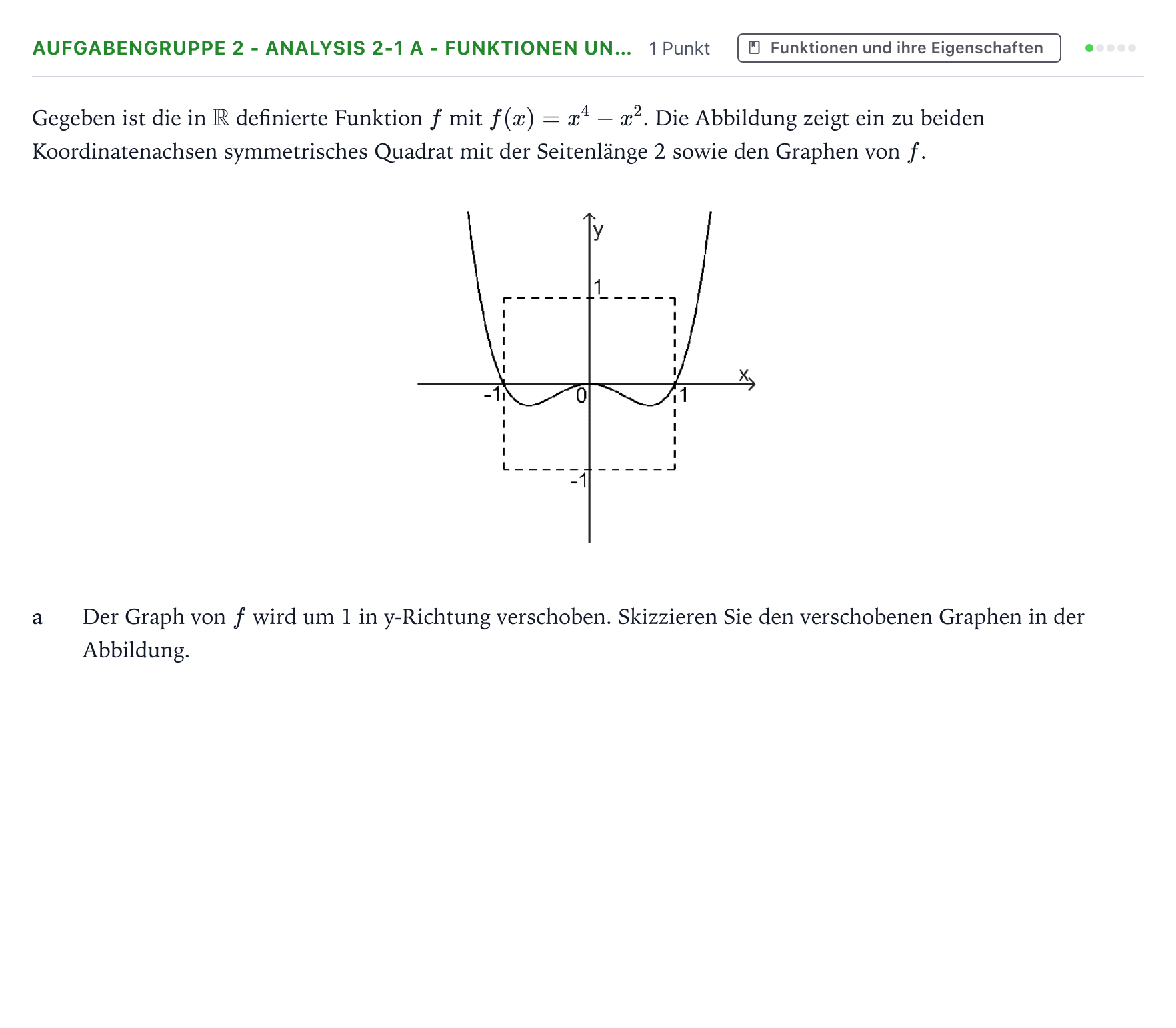 Aufgabenstellung: Aufgabengruppe 2 - Analysis 2-1 a - Funktionen un… · Abitur NRW Mathematik GK · Teil A · Analysis 2025