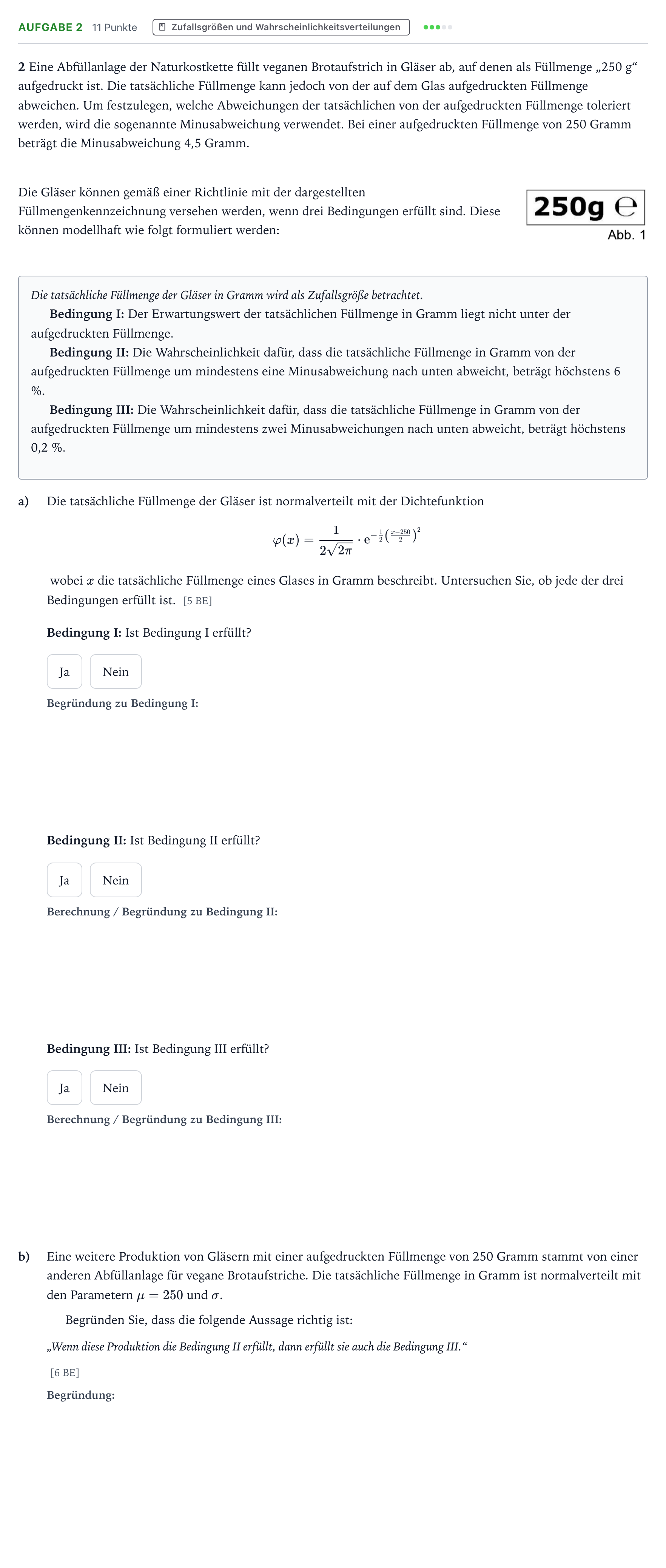 Aufgabenstellung: Aufgabe 2 · Abitur NRW Mathematik LK · Teil B · Stochastik (WTR) 2025