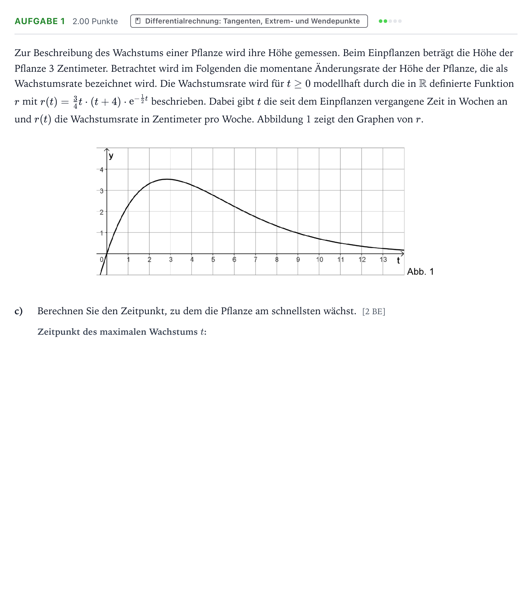 Aufgabenstellung: Aufgabe 1 - Differentialrechnung · Abitur NRW Mathematik LK · Teil B · Analysis (CAS) 2026