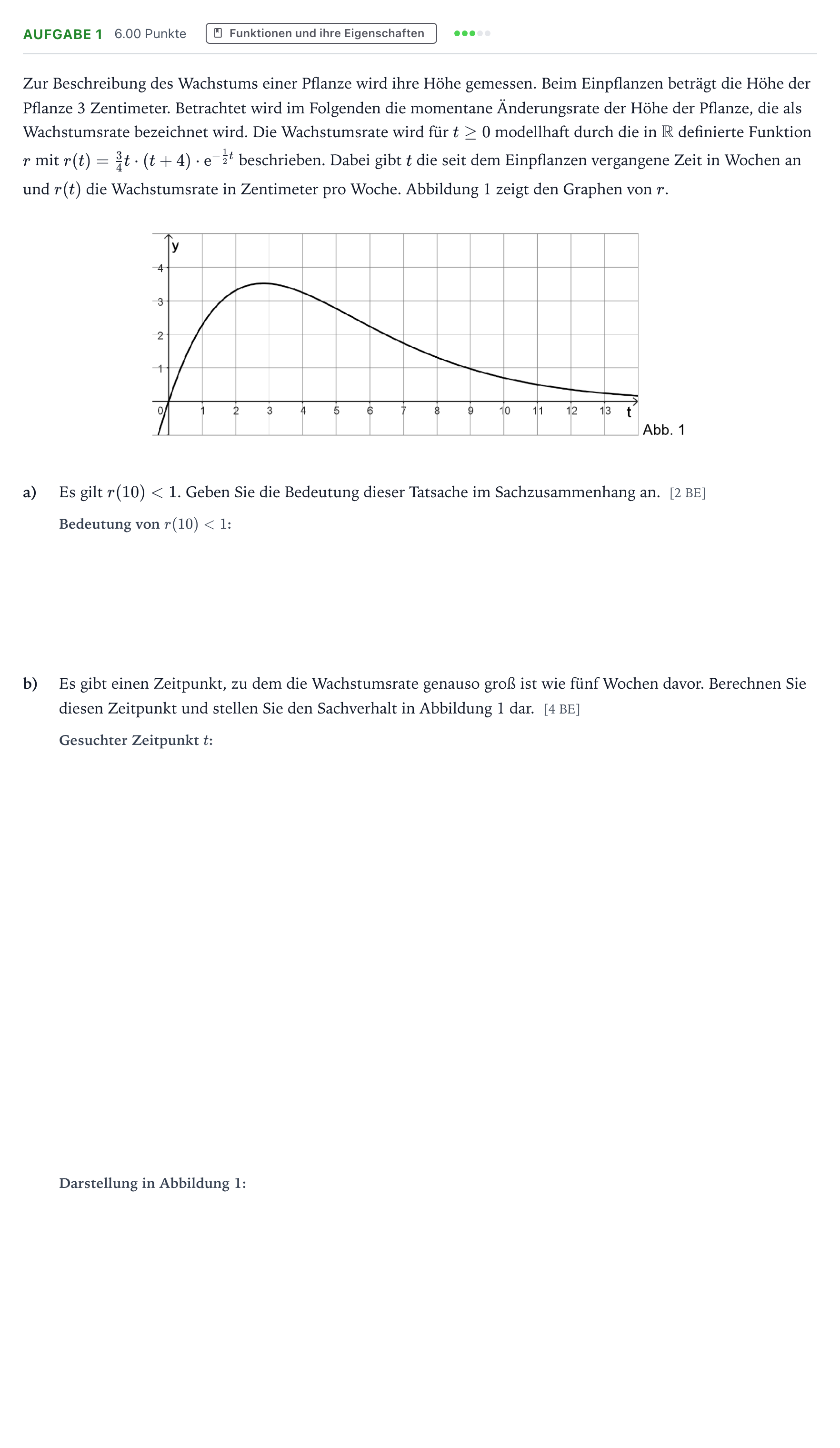 Aufgabenstellung: Aufgabe 1 - Funktionen und ihre Eigenschaften · Abitur NRW Mathematik LK · Teil B · Analysis (CAS) 2026
