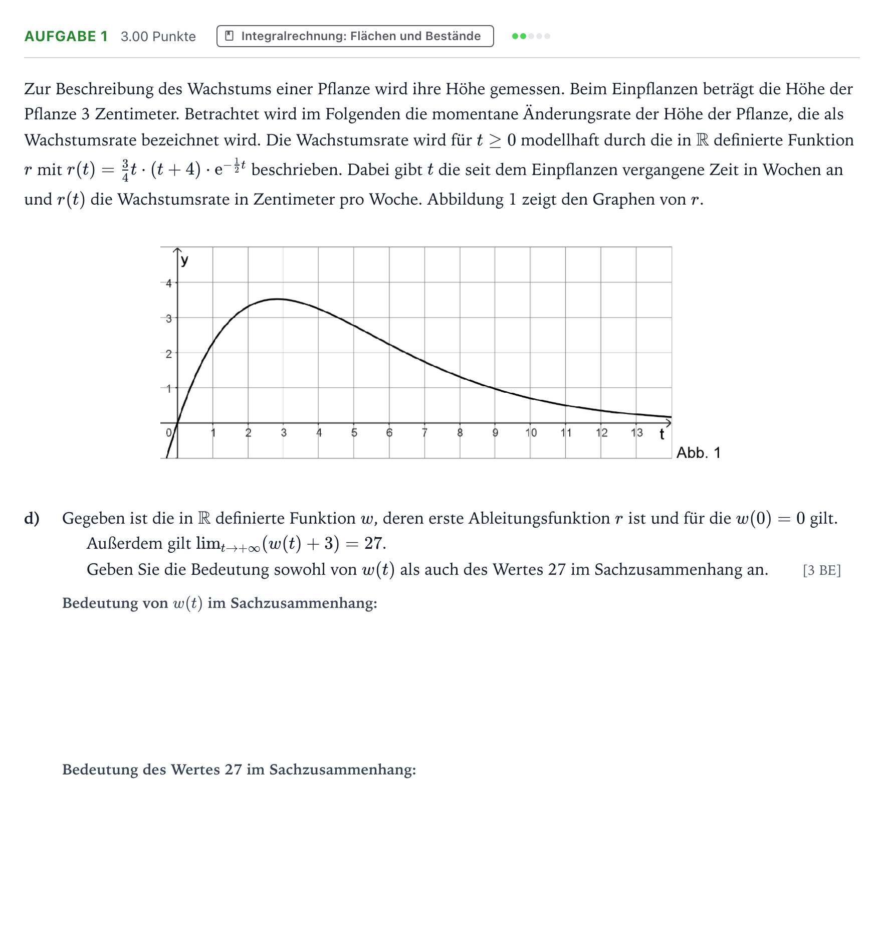 Aufgabenstellung: Aufgabe 1 - Integralrechnung · Abitur NRW Mathematik LK · Teil B · Analysis (CAS) 2026