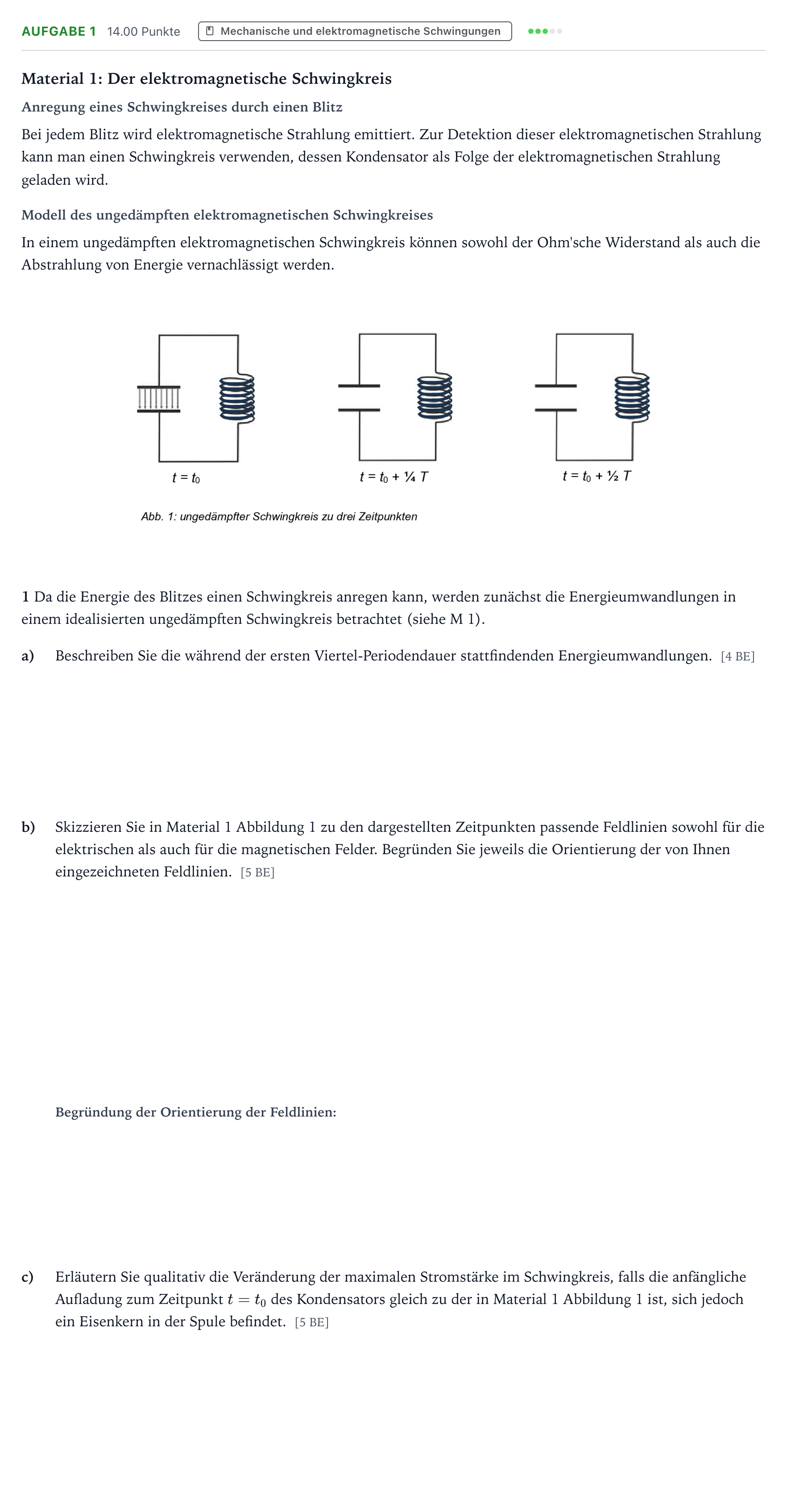 Aufgabenstellung: Aufgabe 1 · Abitur NRW Physik LK · Blitzdetektor 2026