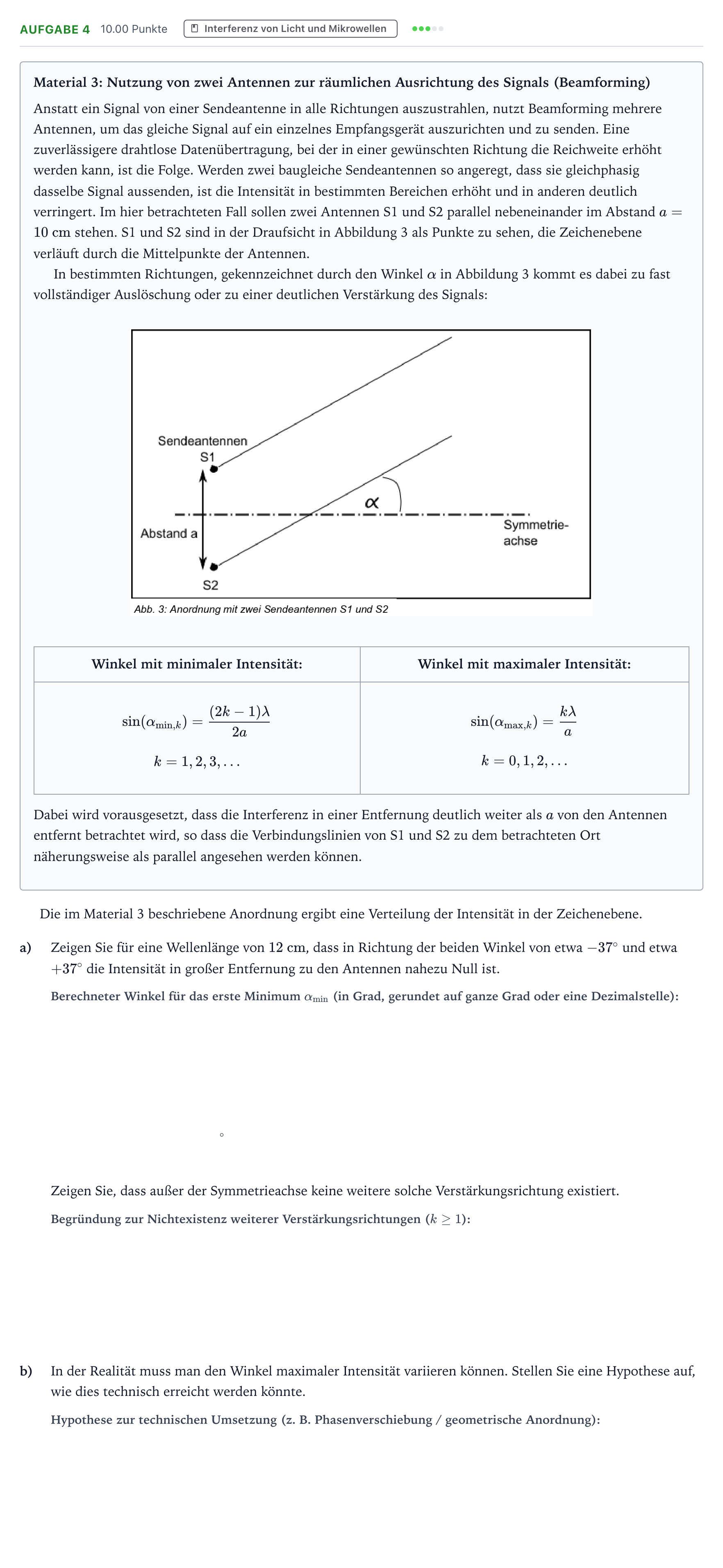 Aufgabenstellung: Aufgabe 4 · Abitur NRW Physik LK · Bluetooth-Signale 2025
