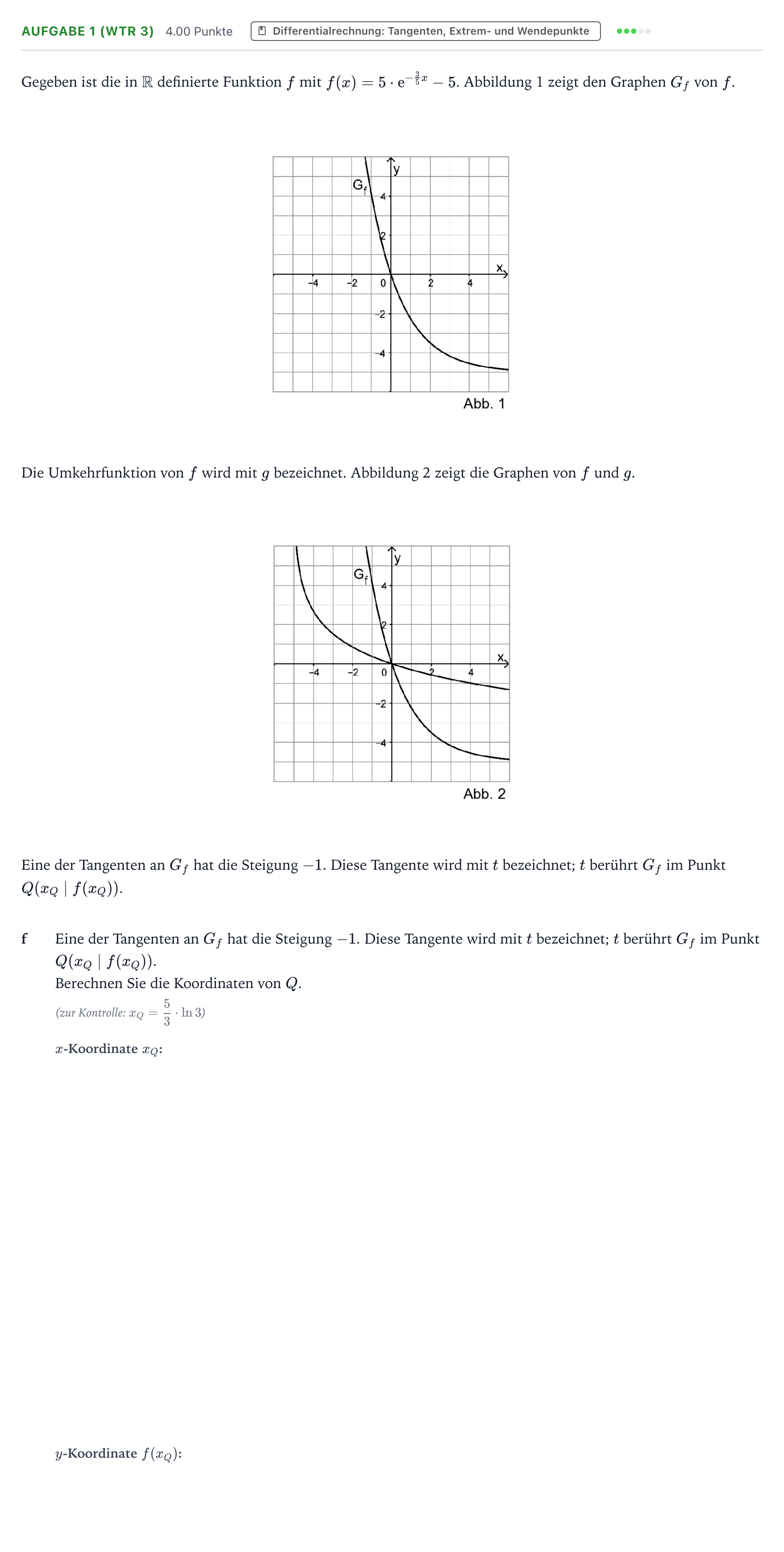 Aufgabenstellung: Aufgabe 1 (WTR 3) - Differentialrechnung · Abitur NRW Mathematik LK · Teil B · Analysis (WTR) 2026